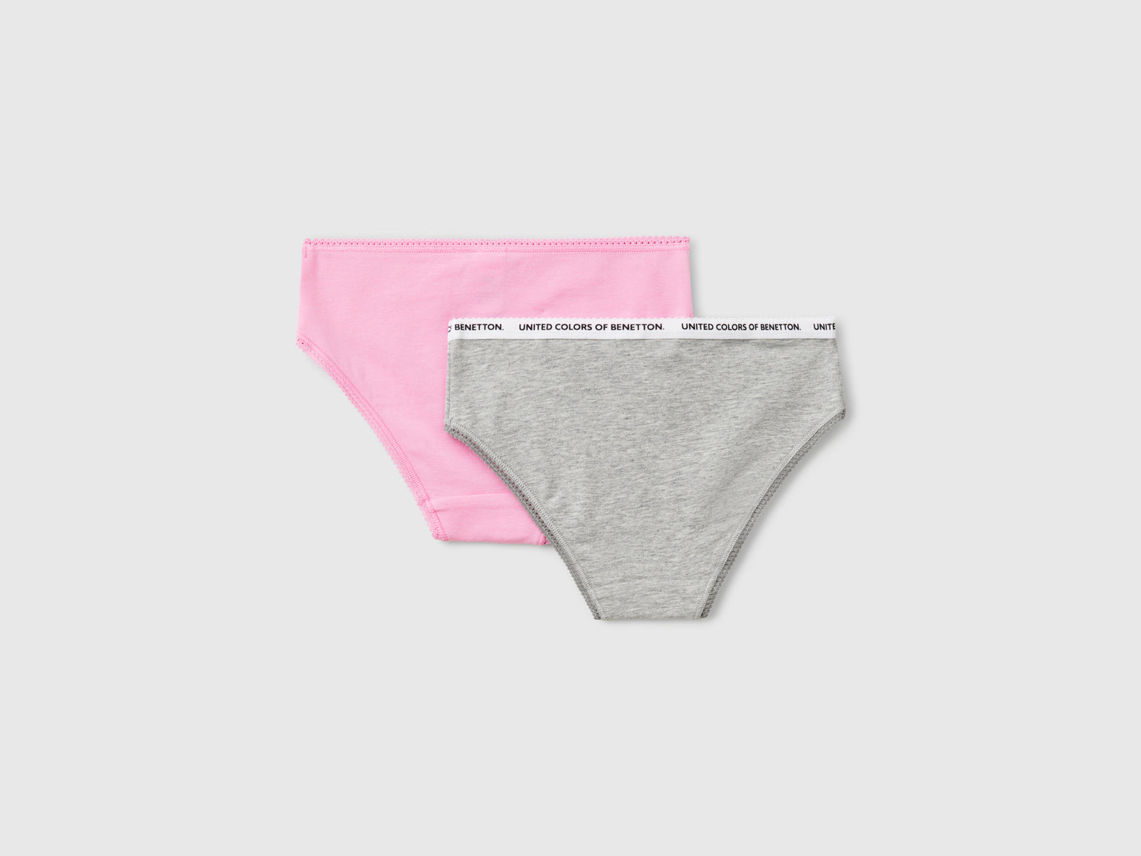 Due slip in cotone stretch da bambina multi-color 2 | Benetton Outlet