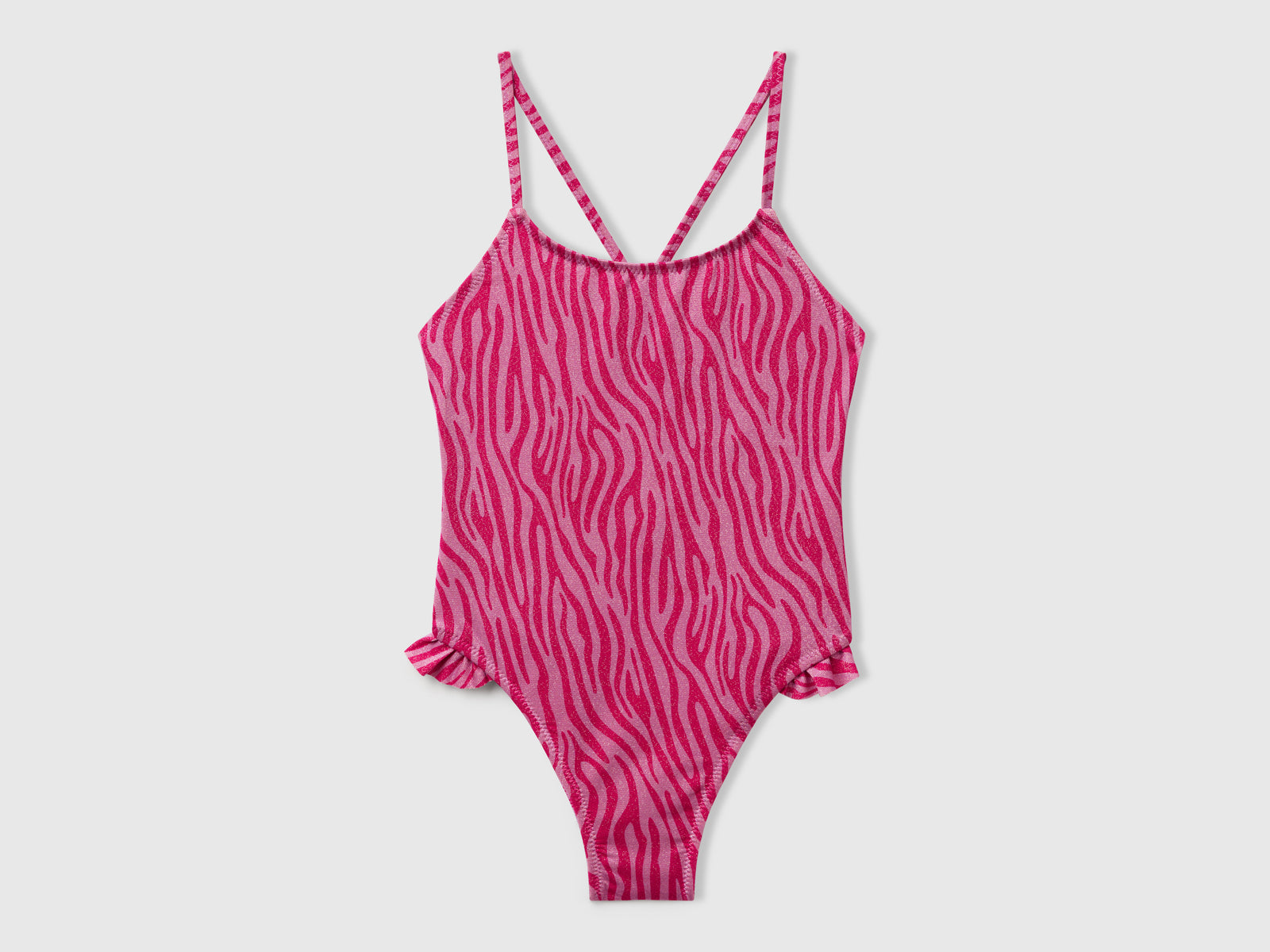 Costume interno animalier da bambina fucsia | Benetton Outlet