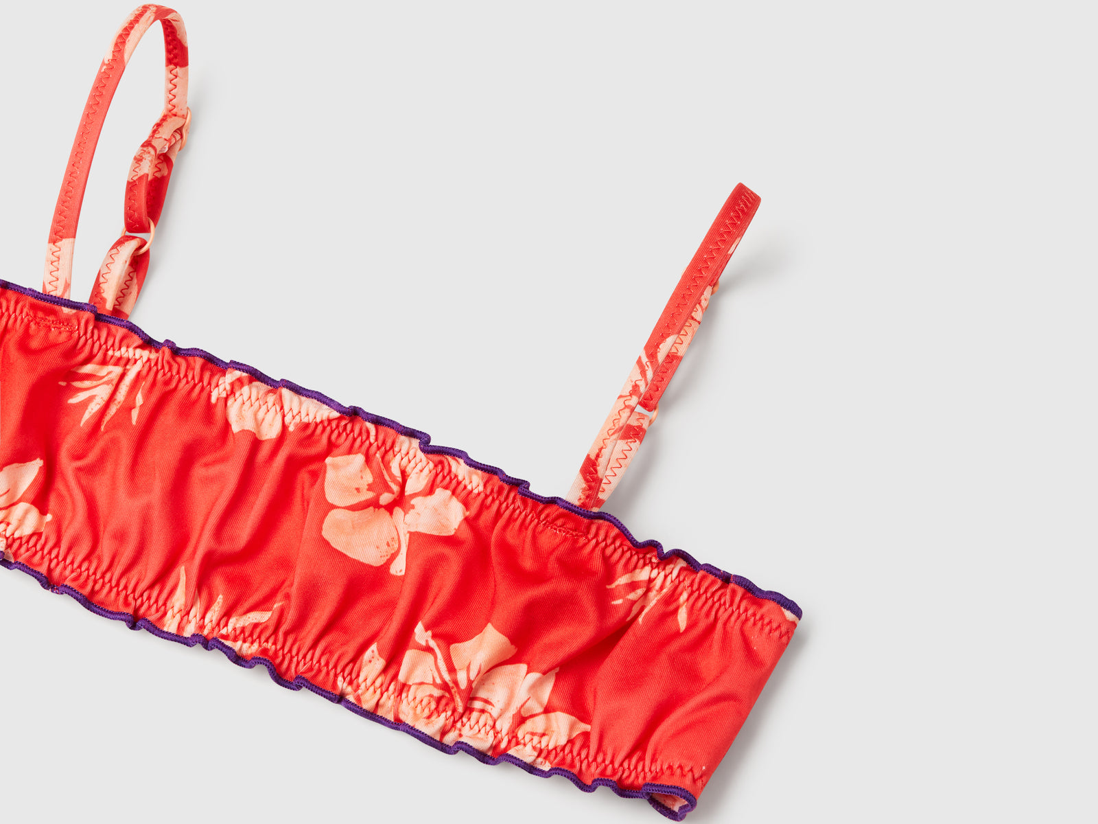 Bikini mare con stampa floreale da bambina arancione 3 | Benetton Outlet
