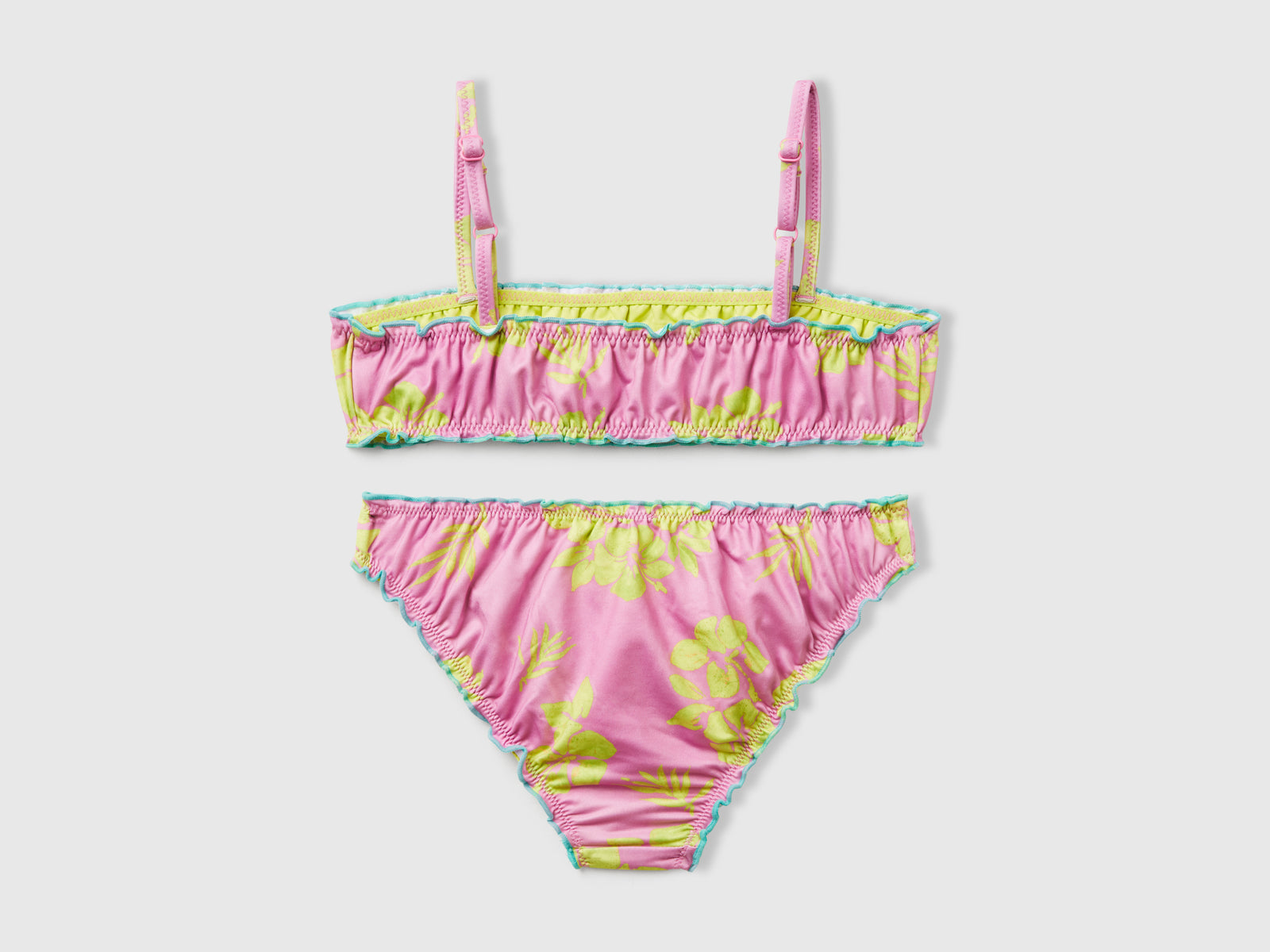 Bikini mare con stampa floreale da bambina rosa 2 | Benetton Outlet