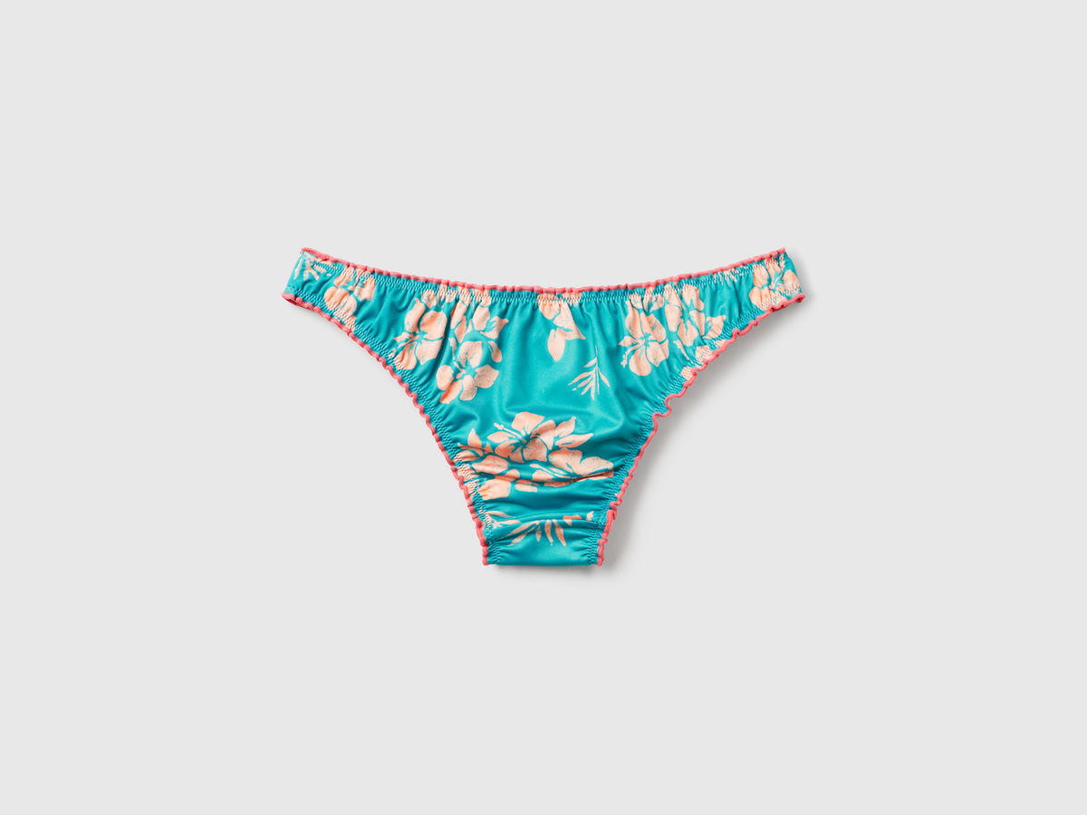 Slip costume con stampa floreale