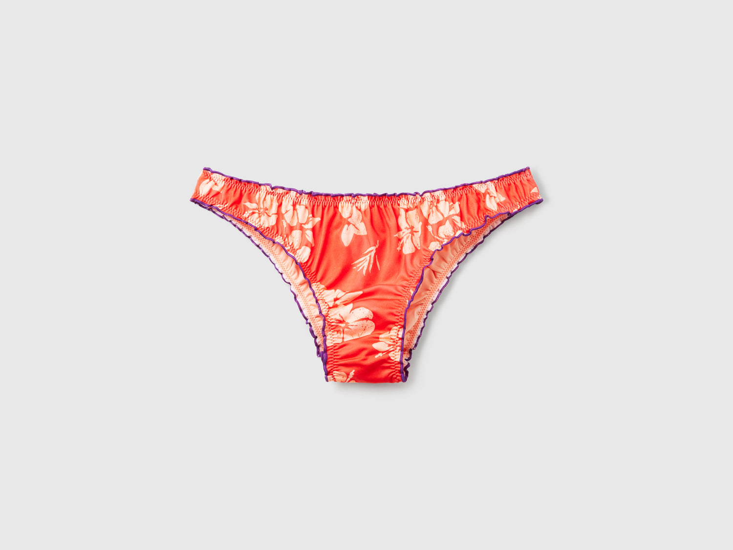 Slip costume con stampa floreale da donna arancione | Benetton Outlet
