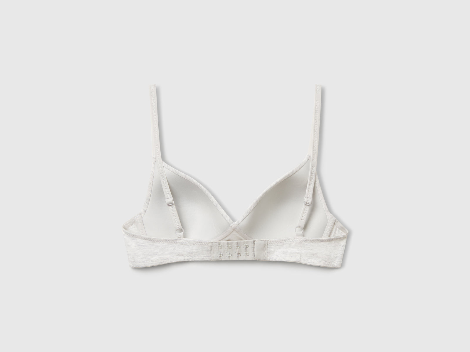 Reggiseno imbottitoin cotone da donna grigio chiaro 2 | Benetton Outlet