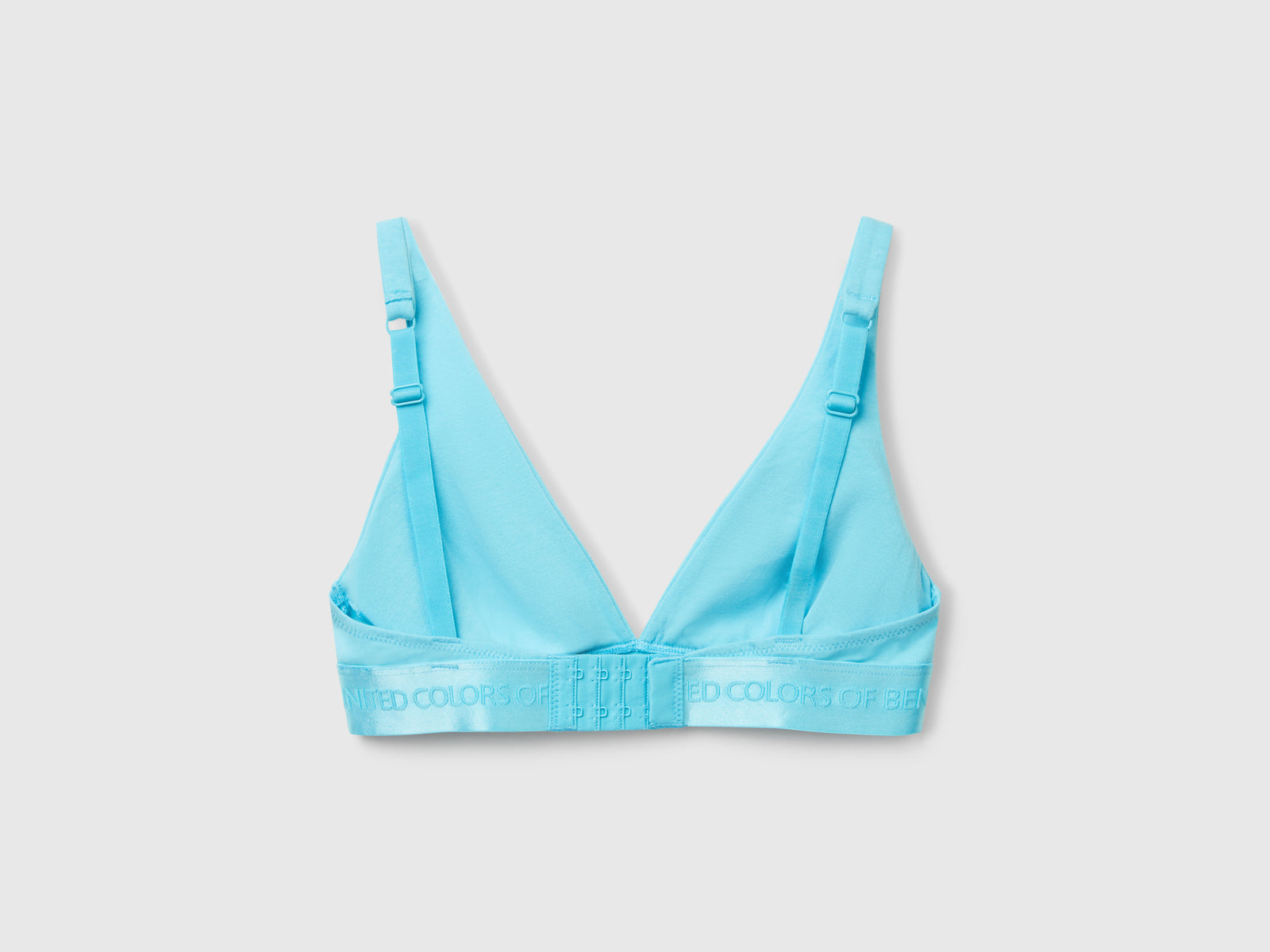 Reggiseno a triangolo in cotone stretch da donna turchese 2 | Benetton Outlet