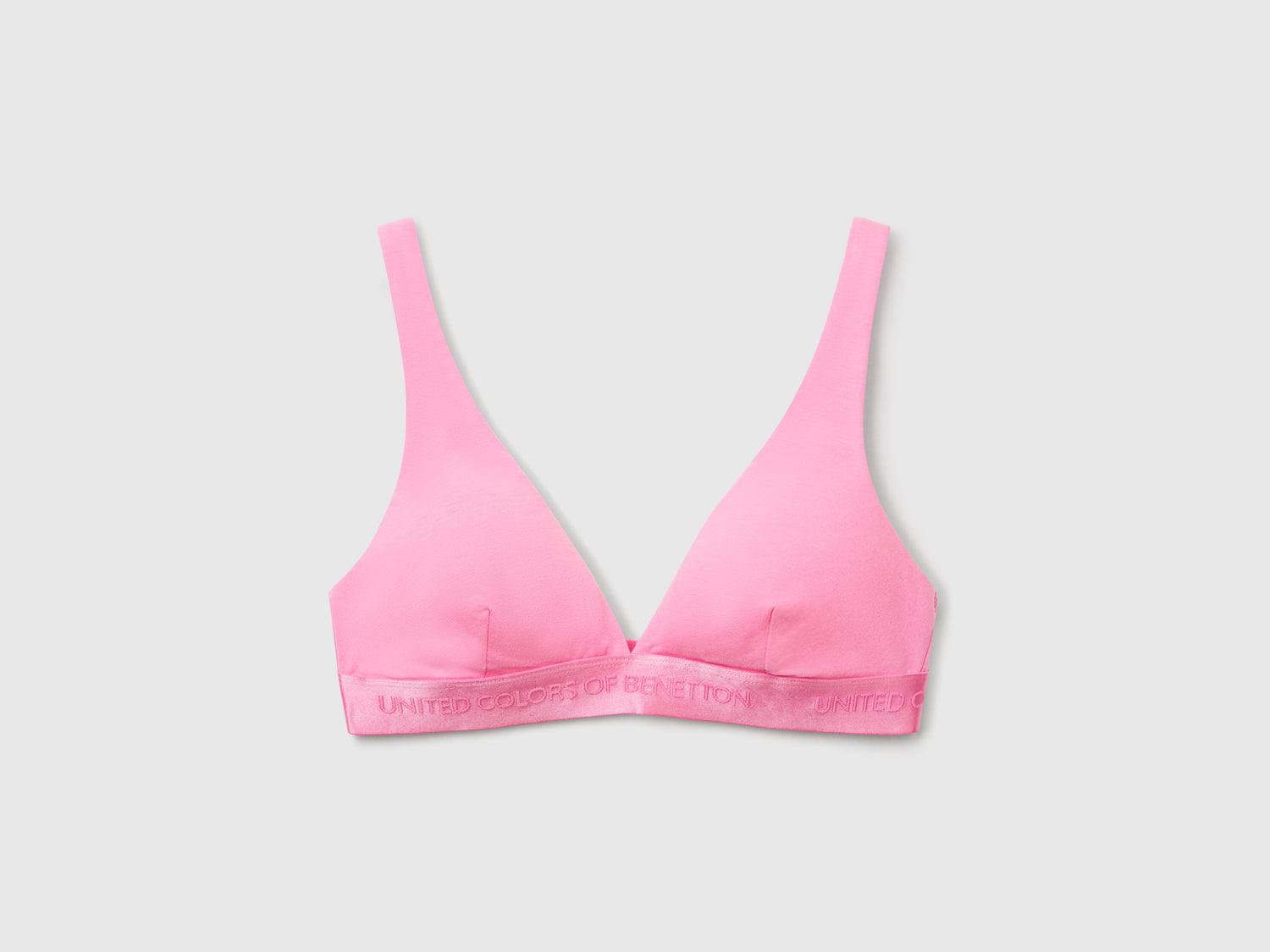 Reggiseno a triangolo in cotone stretch da donna rosa | Benetton Outlet