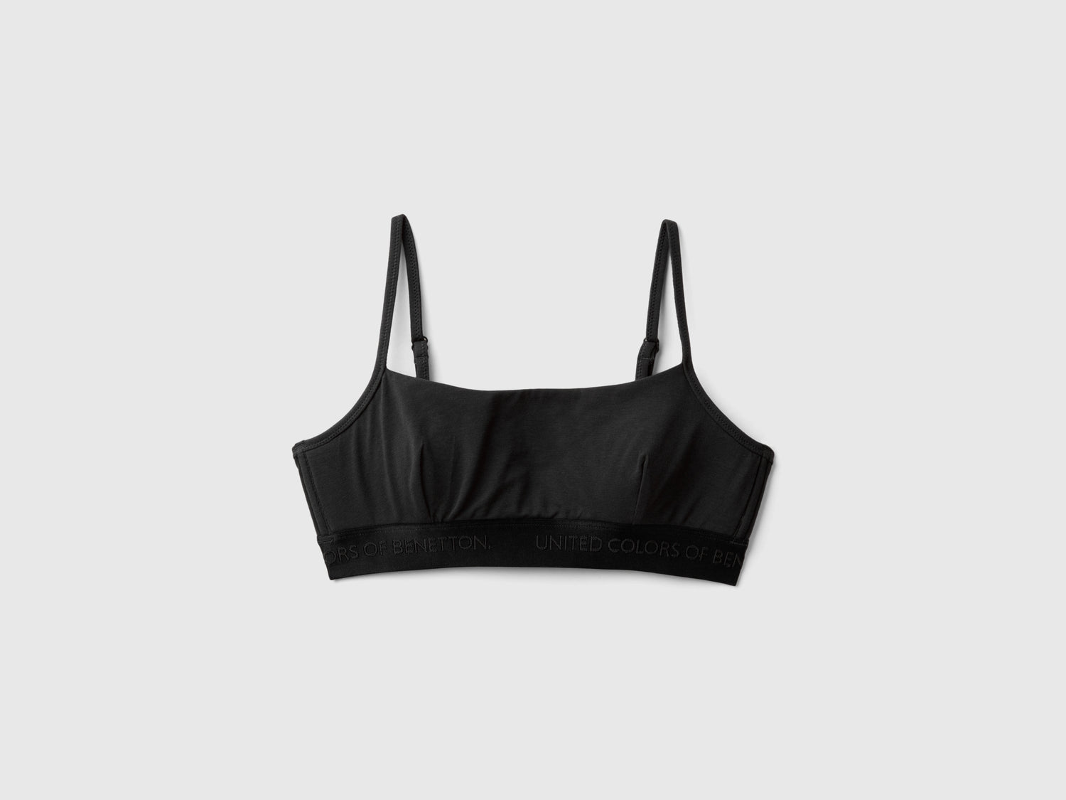 Stretch cotton brassiere da donna nero | Benetton Outlet