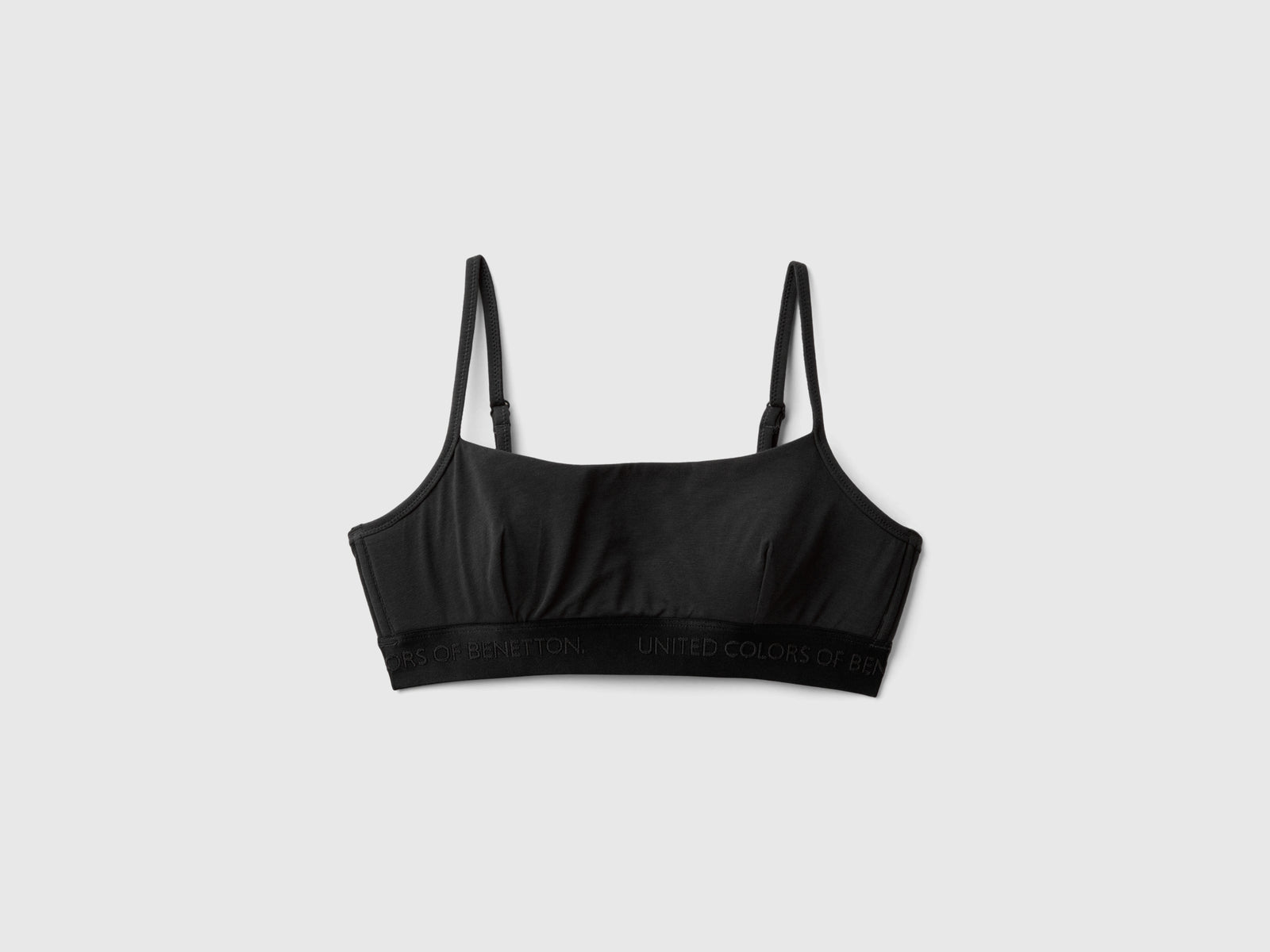 Stretch cotton brassiere da donna nero | Benetton Outlet