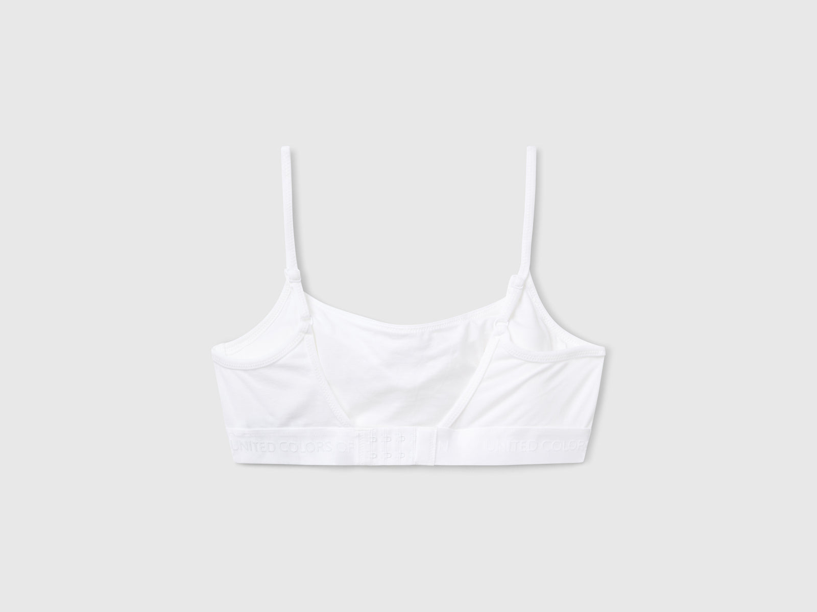 Brassiere in cotone stretch da donna bianco 2 | Benetton Outlet