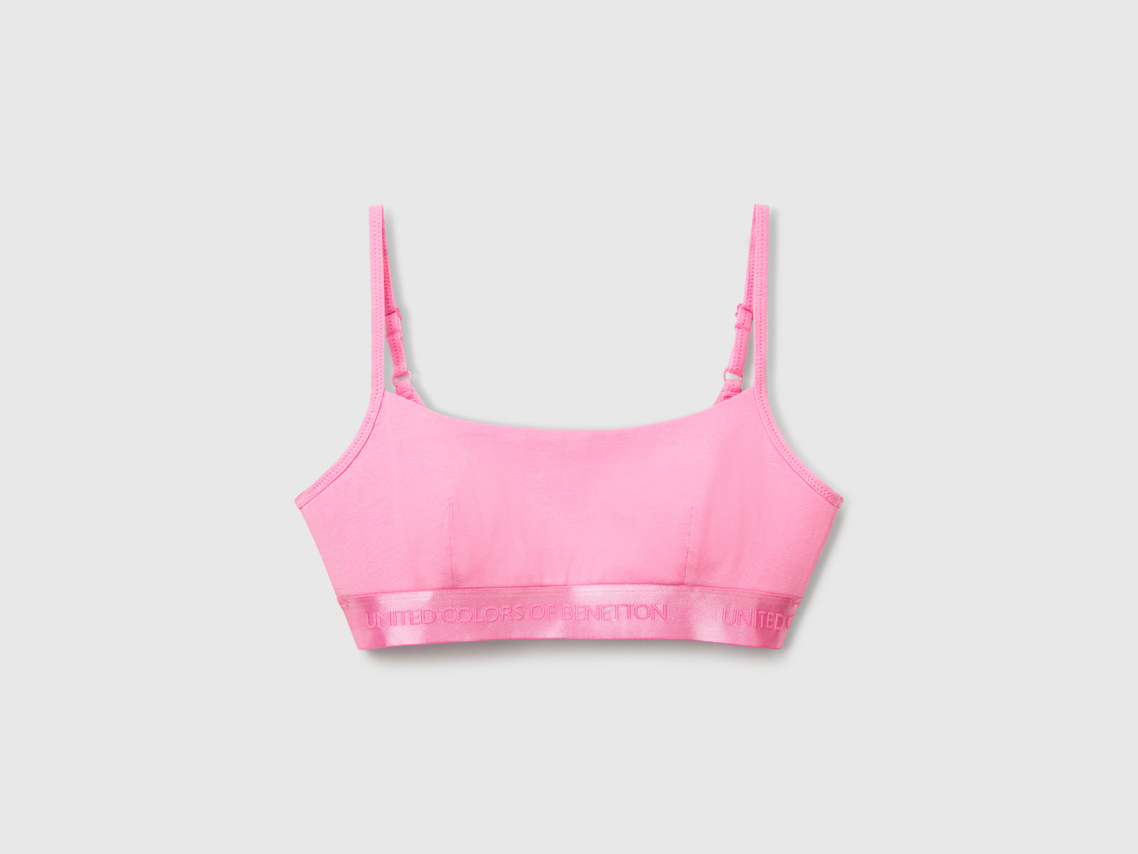 Stretch cotton brassiere da donna rosa | Benetton Outlet