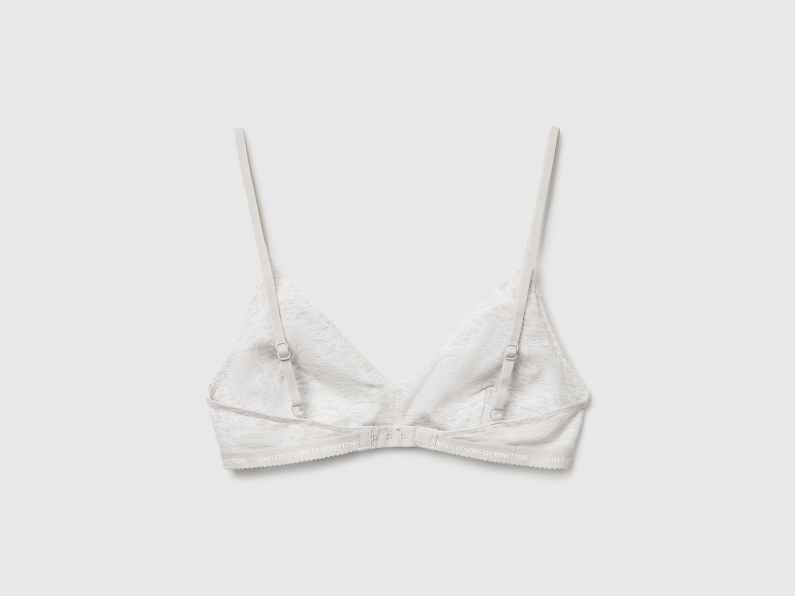 Stretch cotton brassiere da donna grigio chiaro 2 | Benetton Outlet