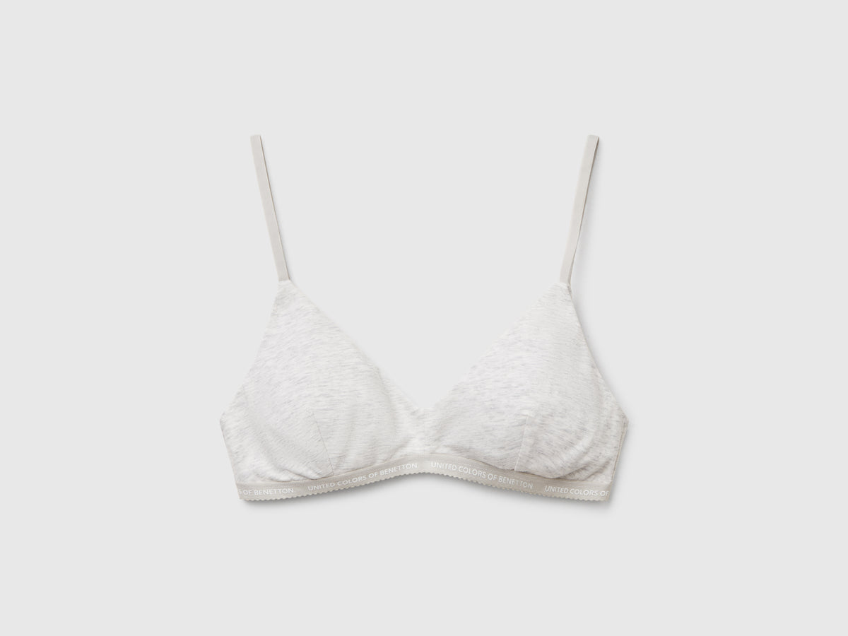 Stretch cotton brassiere