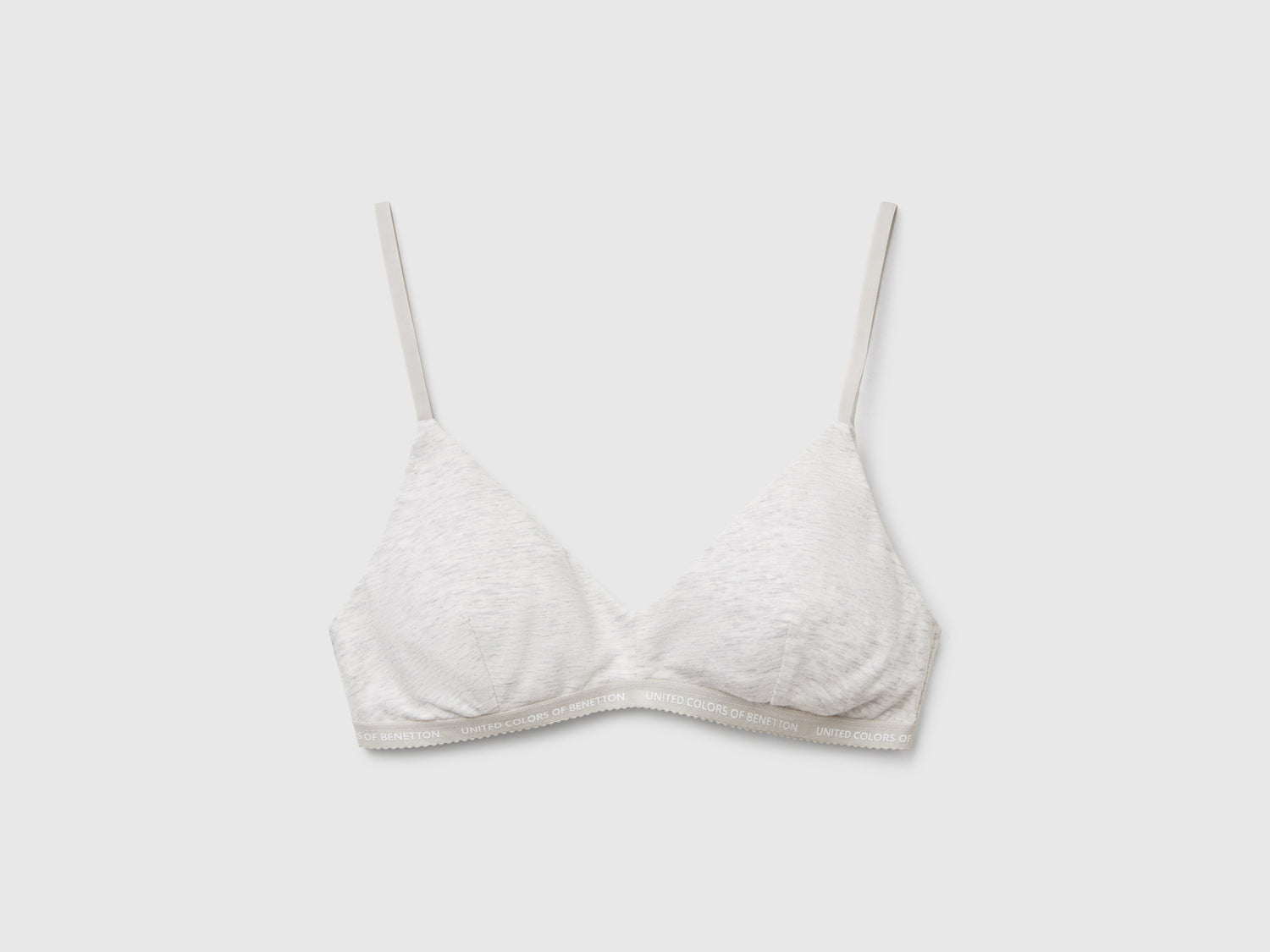 Stretch cotton brassiere da donna grigio chiaro | Benetton Outlet