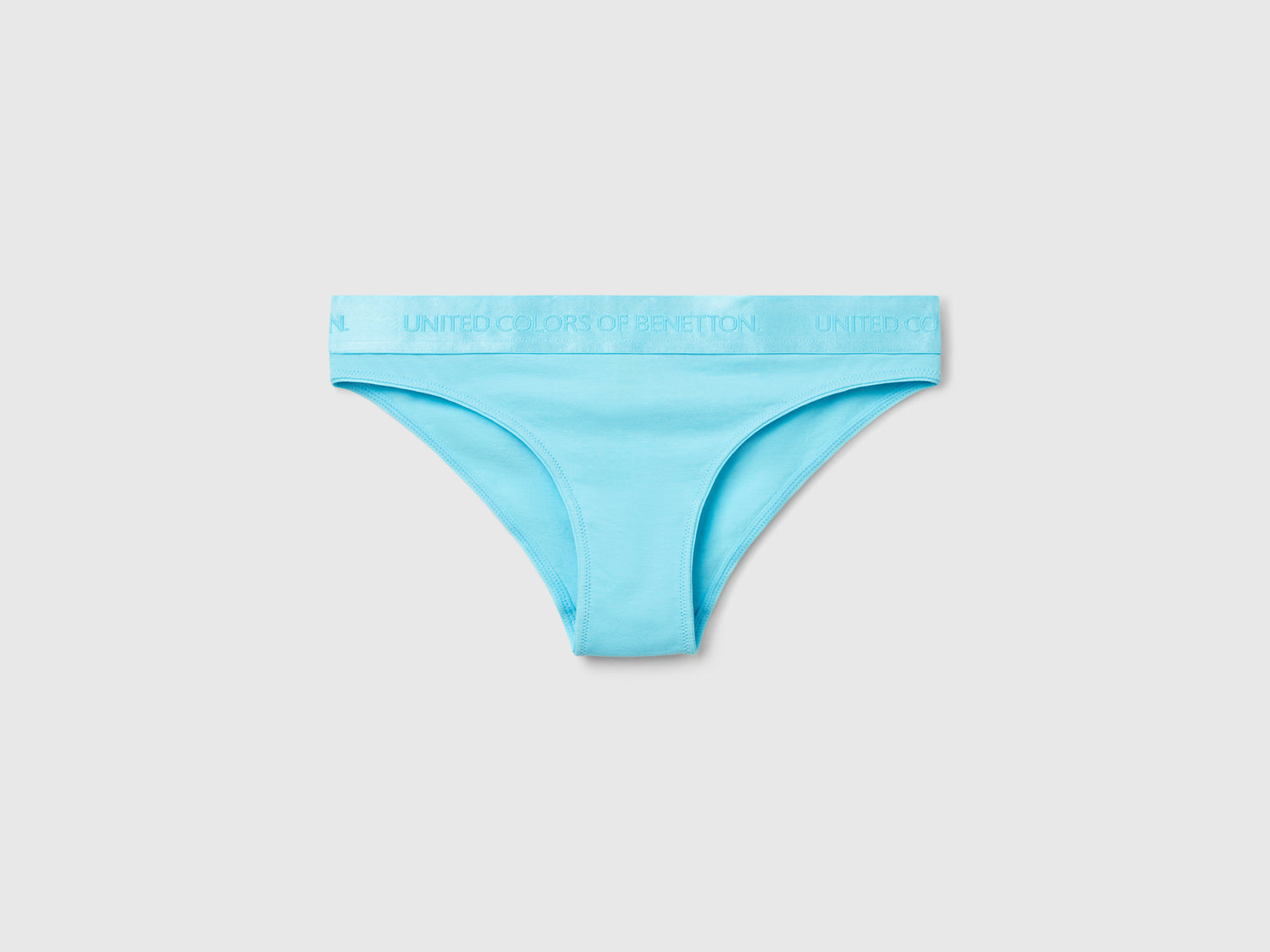 Slip in cotone bio stretch da donna turchese | Benetton Outlet