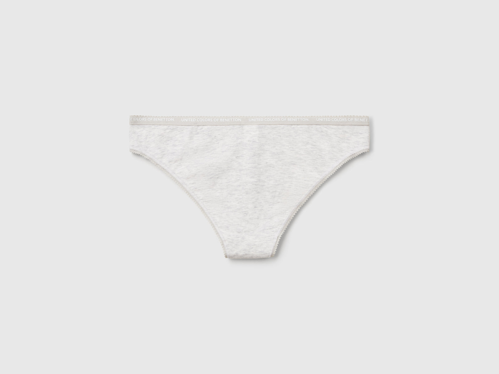 Slip in cotone bio stretch da donna grigio chiaro 2 | Benetton Outlet