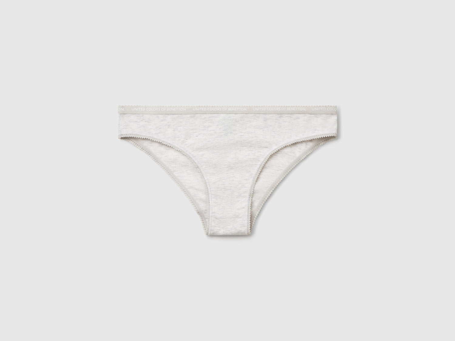 Slip in cotone bio stretch da donna grigio chiaro | Benetton Outlet