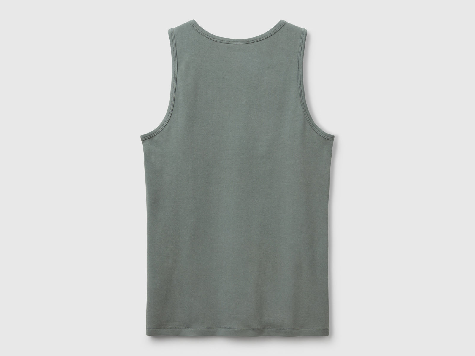 Canotta in cotone stretch da uomo verde chiaro 2 | Benetton Outlet