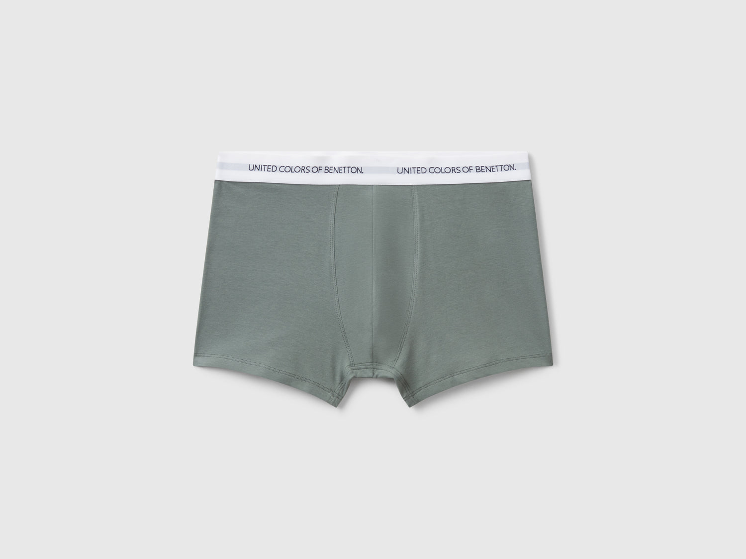 Boxer in cotone stretch da uomo verde chiaro | Benetton Outlet
