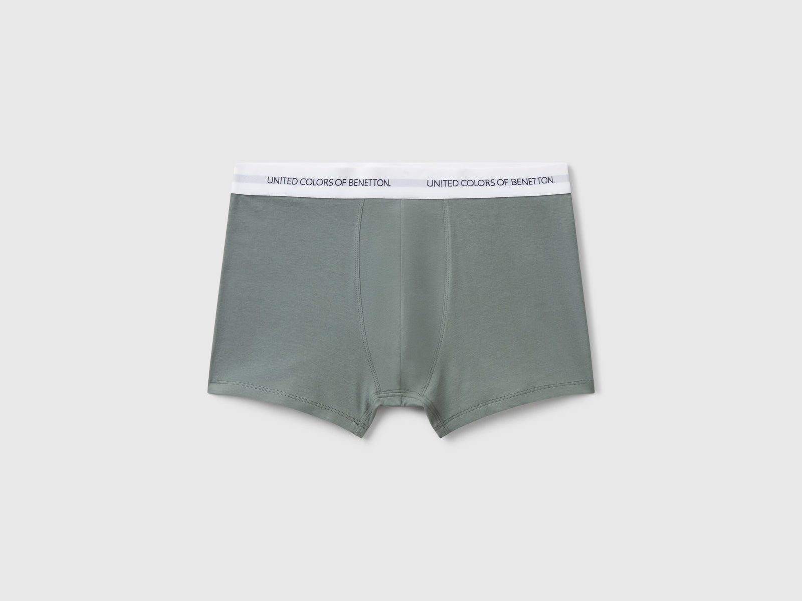 Boxer in cotone stretch da uomo verde chiaro | Benetton Outlet