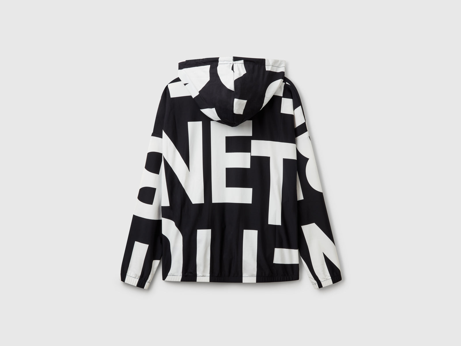 Felpa sportiva con stampa logo da donna nero 2 | Benetton Outlet