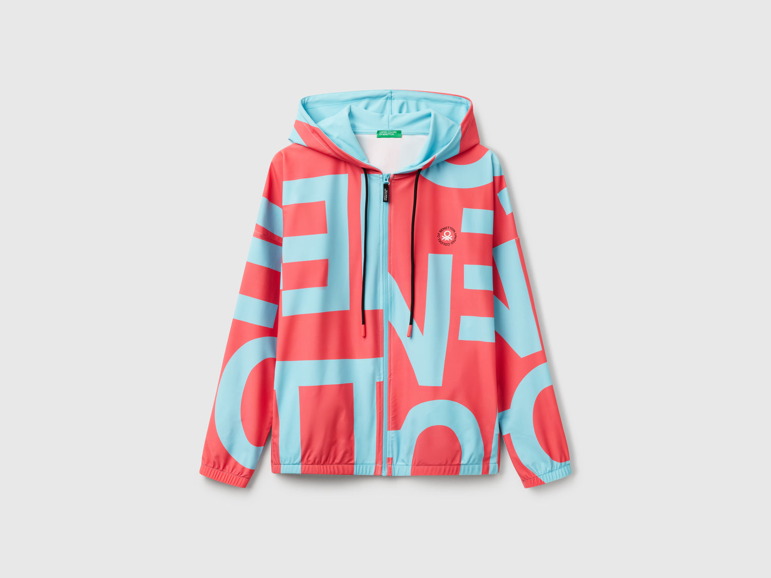 Felpa sportiva con stampa logo da donna multi-color | Benetton Outlet