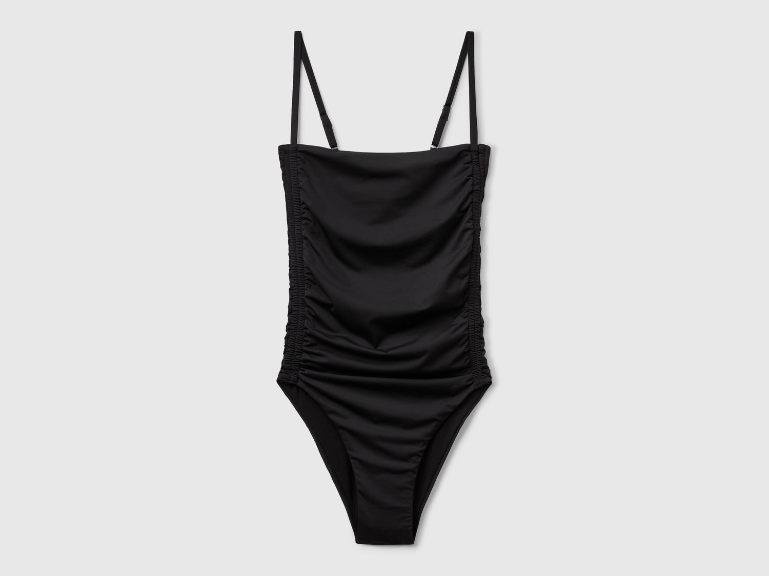 Costume intero con drappeggio da donna nero | Benetton Outlet