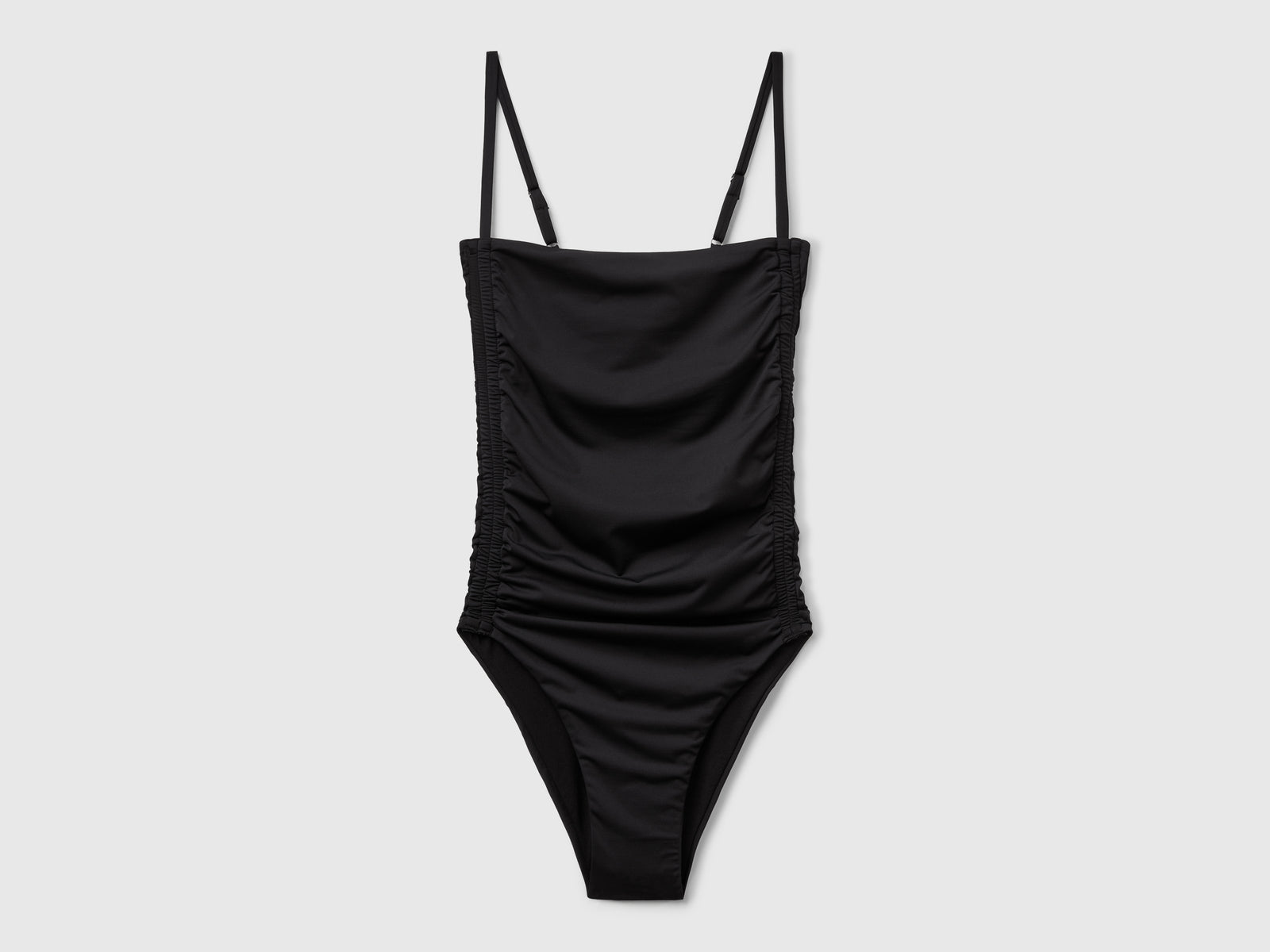 Costume intero con drappeggio da donna nero | Benetton Outlet
