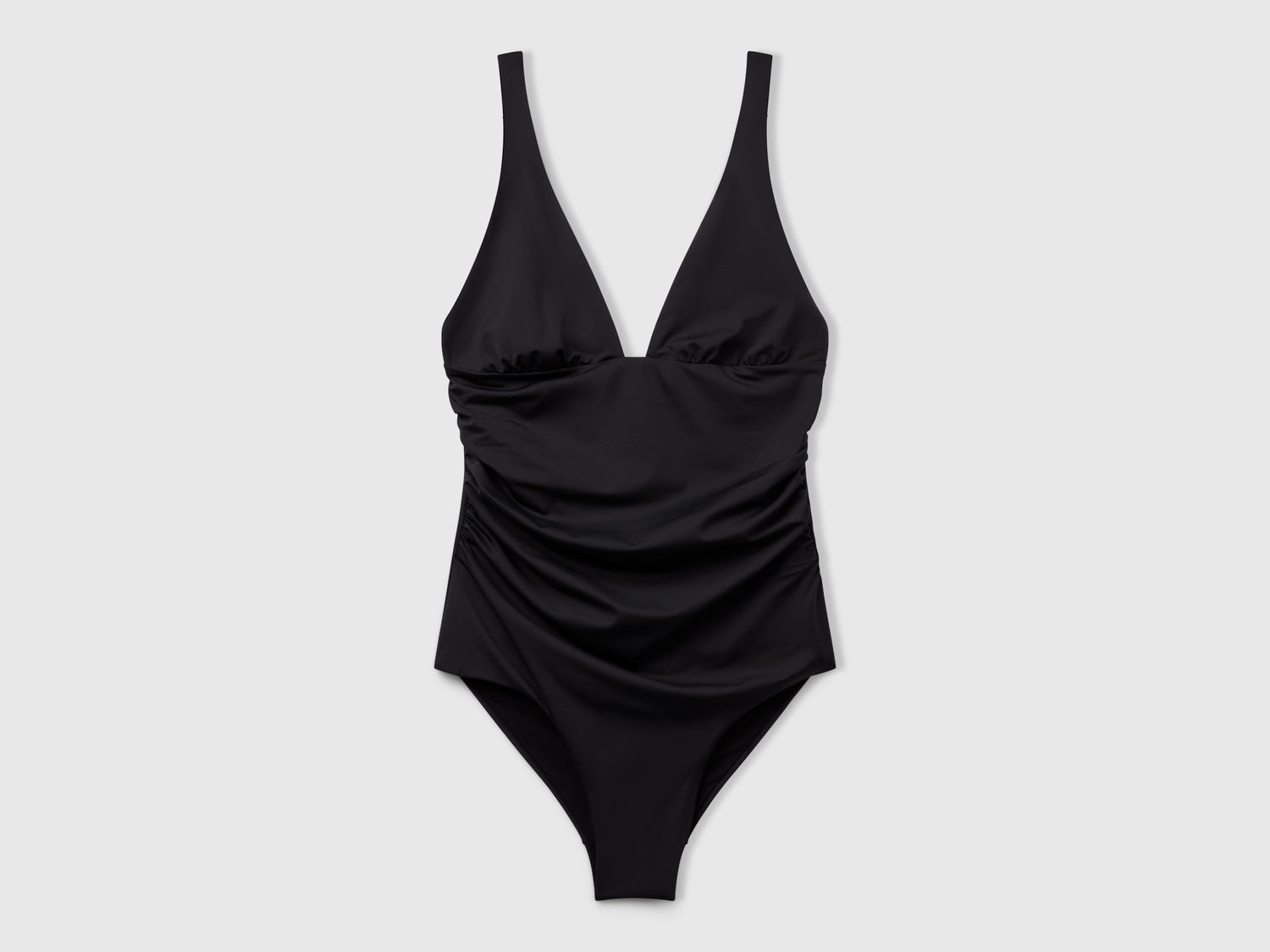 Costume intero con scollo a V da donna nero | Benetton Outlet