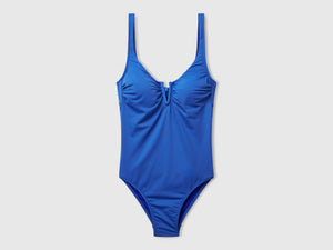 One-piece swimsuit with V-detail