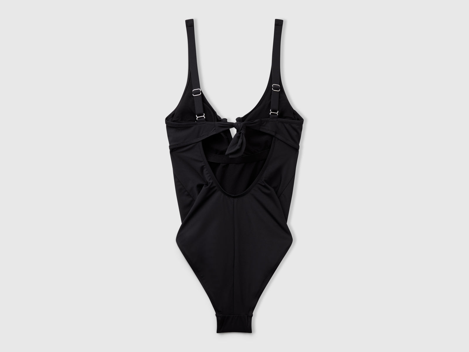 Costume intero con dettaglio a V da donna nero 2 | Benetton Outlet