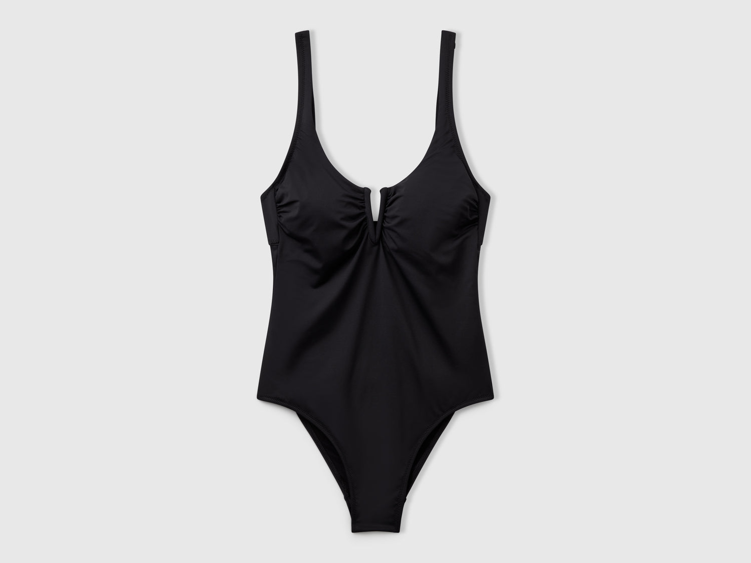 Costume intero con dettaglio a V da donna nero | Benetton Outlet