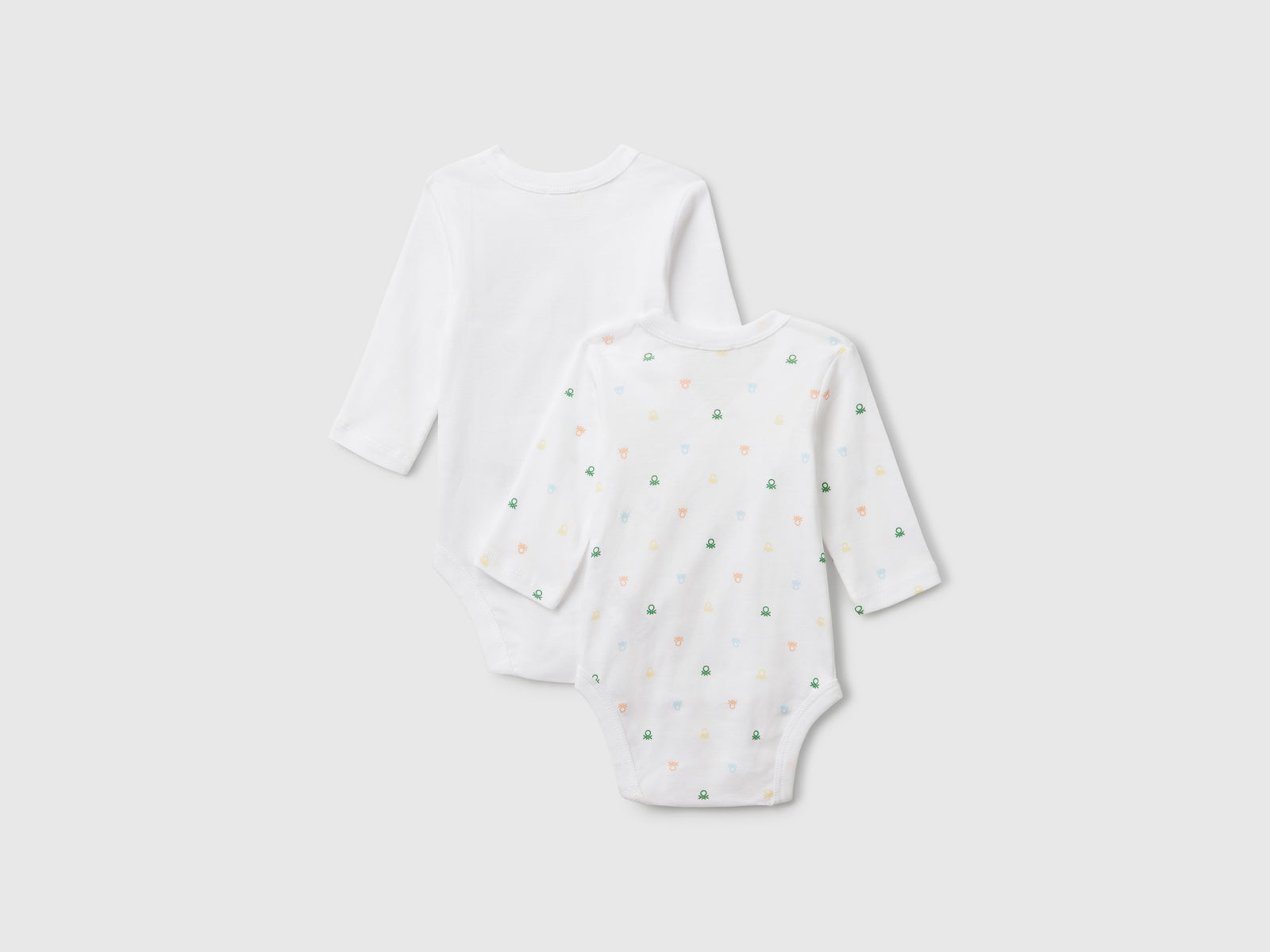 Due body in cotone da neonato multi-color 2 | Benetton Outlet