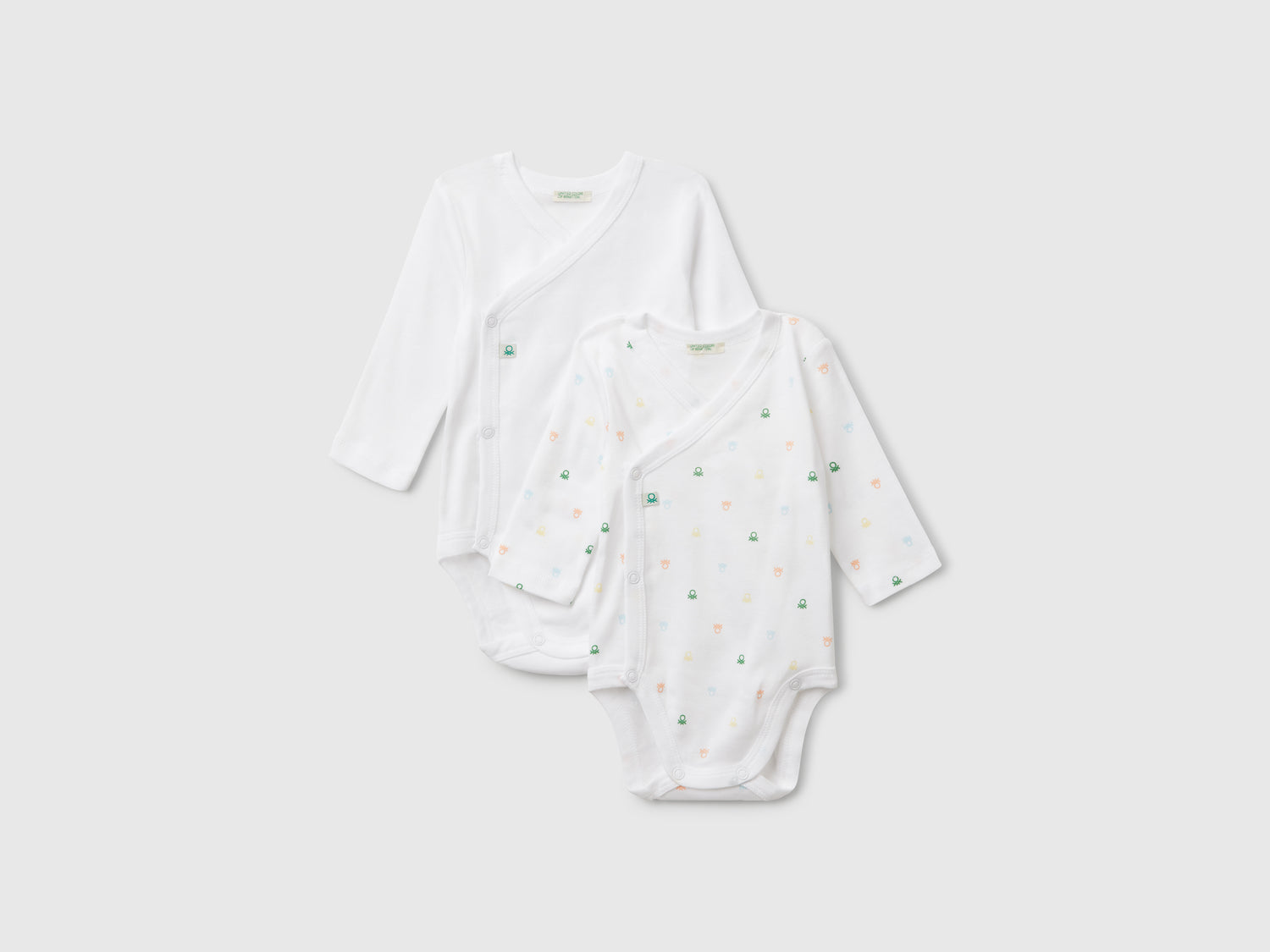 Due body in cotone da neonato multi-color | Benetton Outlet