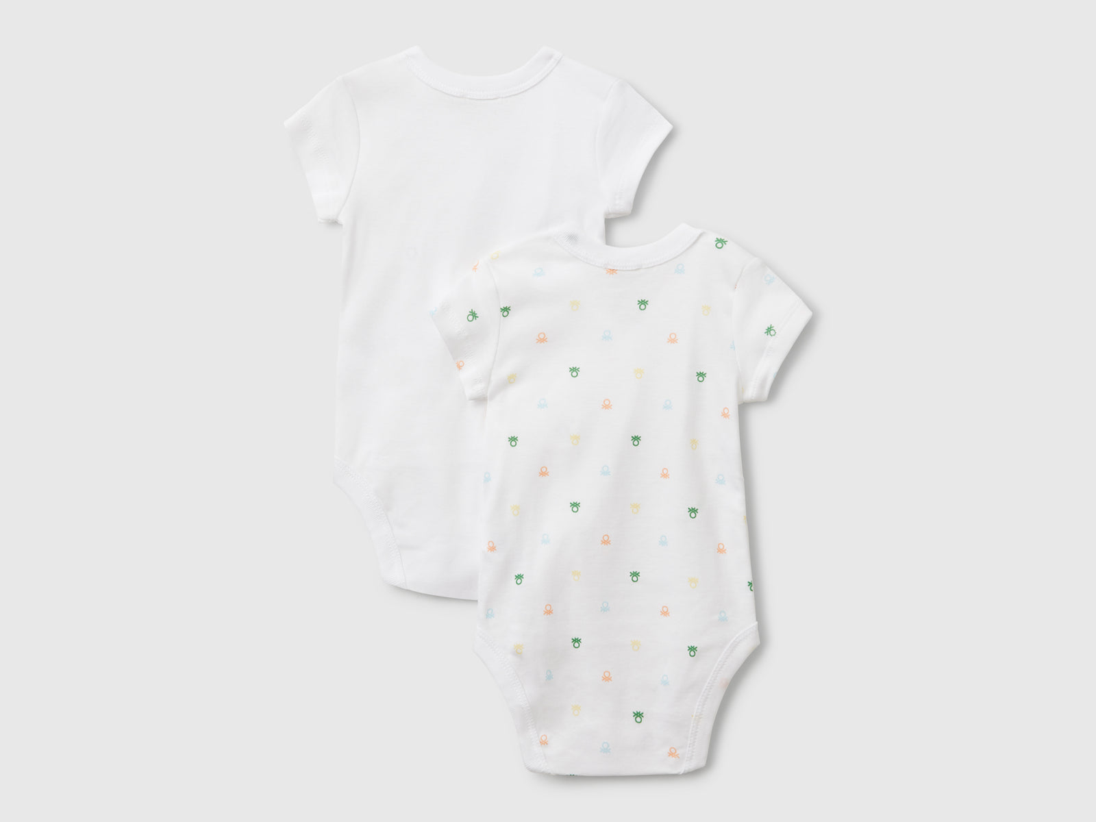 Due body in cotone da neonato multi-color 2 | Benetton Outlet