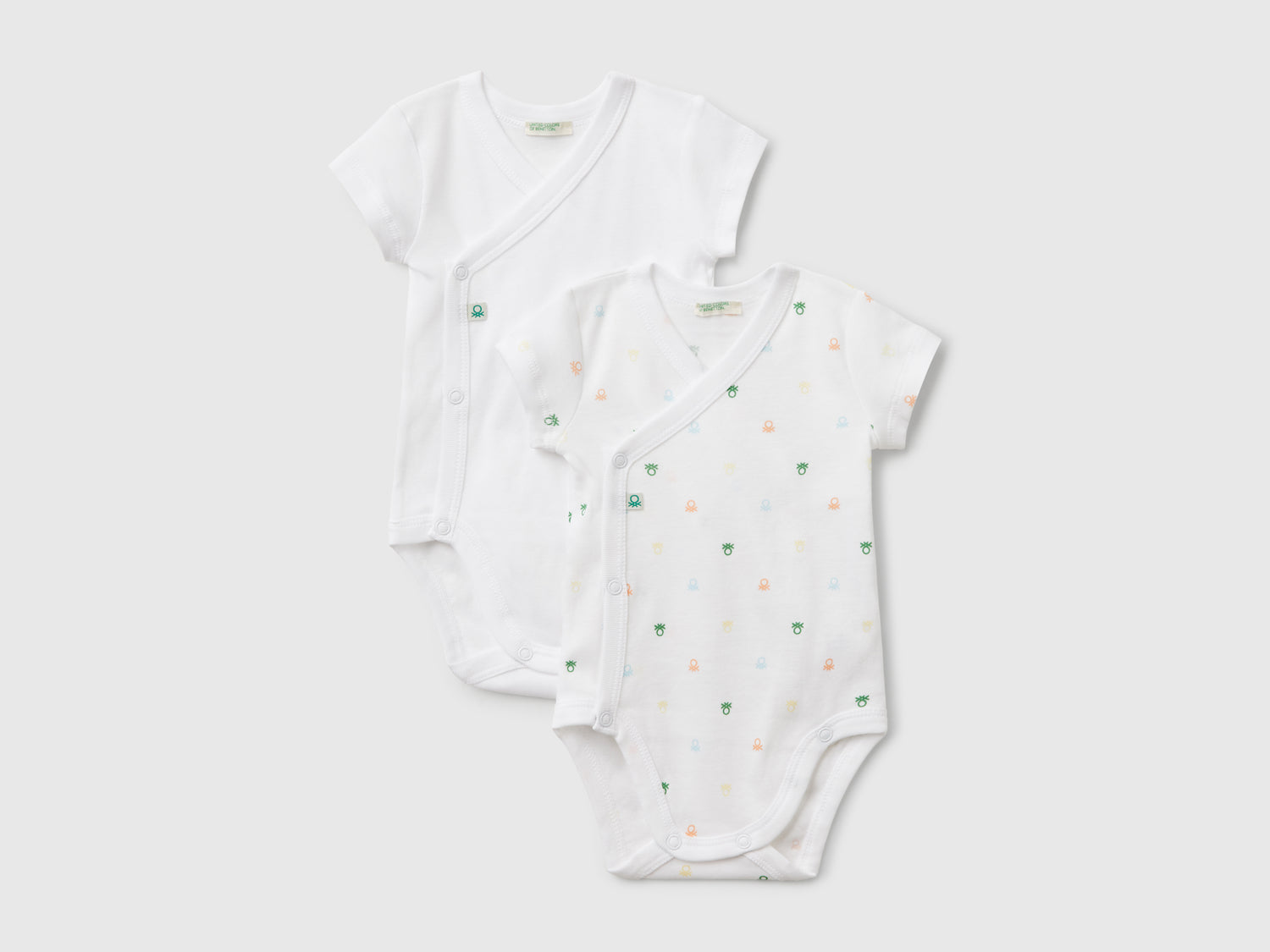 Due body in cotone da neonato multi-color | Benetton Outlet