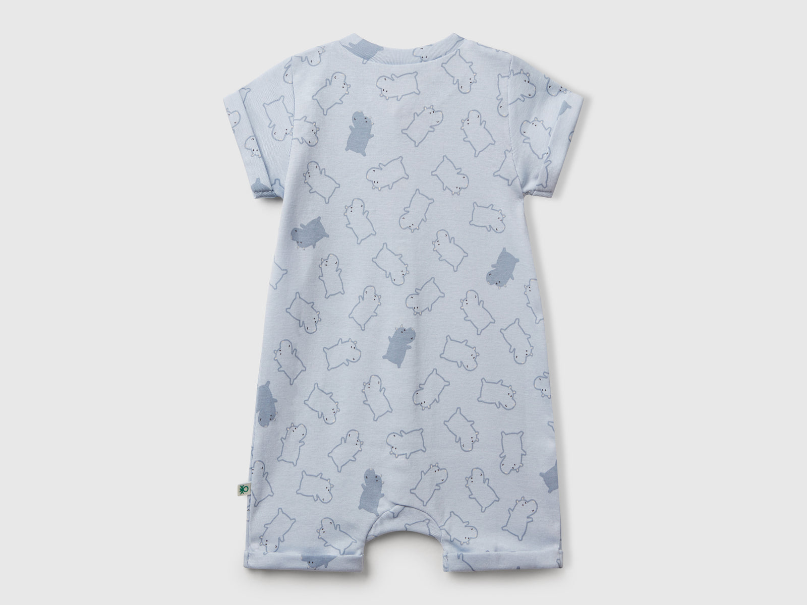 Tutina con stampa animaletti da neonato blu 2 | Benetton Outlet