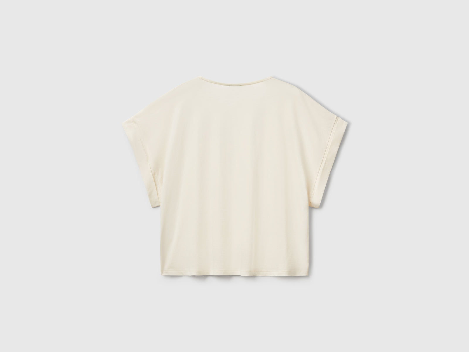 Boxy fit T-shirt da donna bianco panna 2 | Benetton Outlet