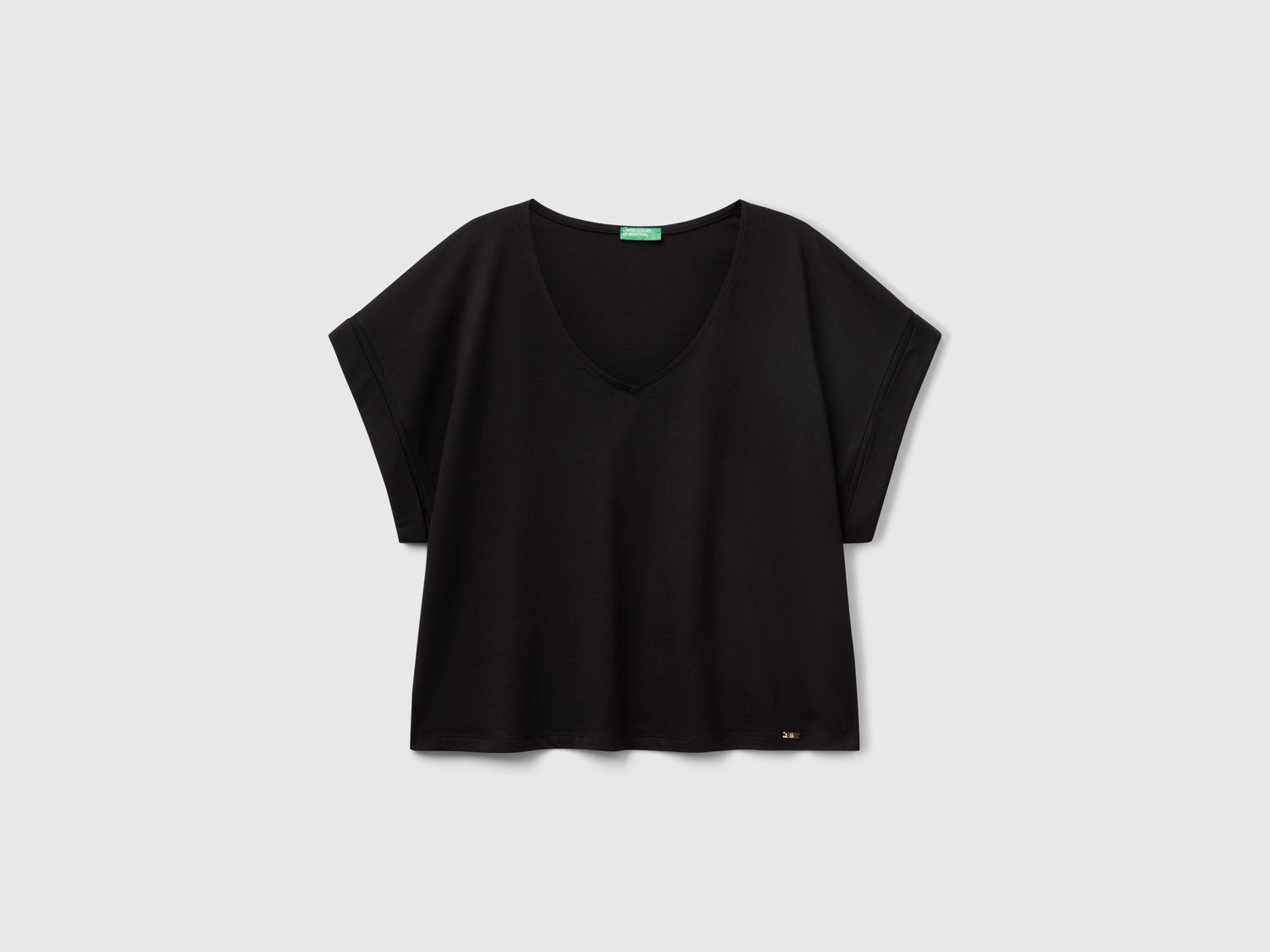 Boxy fit T-shirt da donna nero | Benetton Outlet