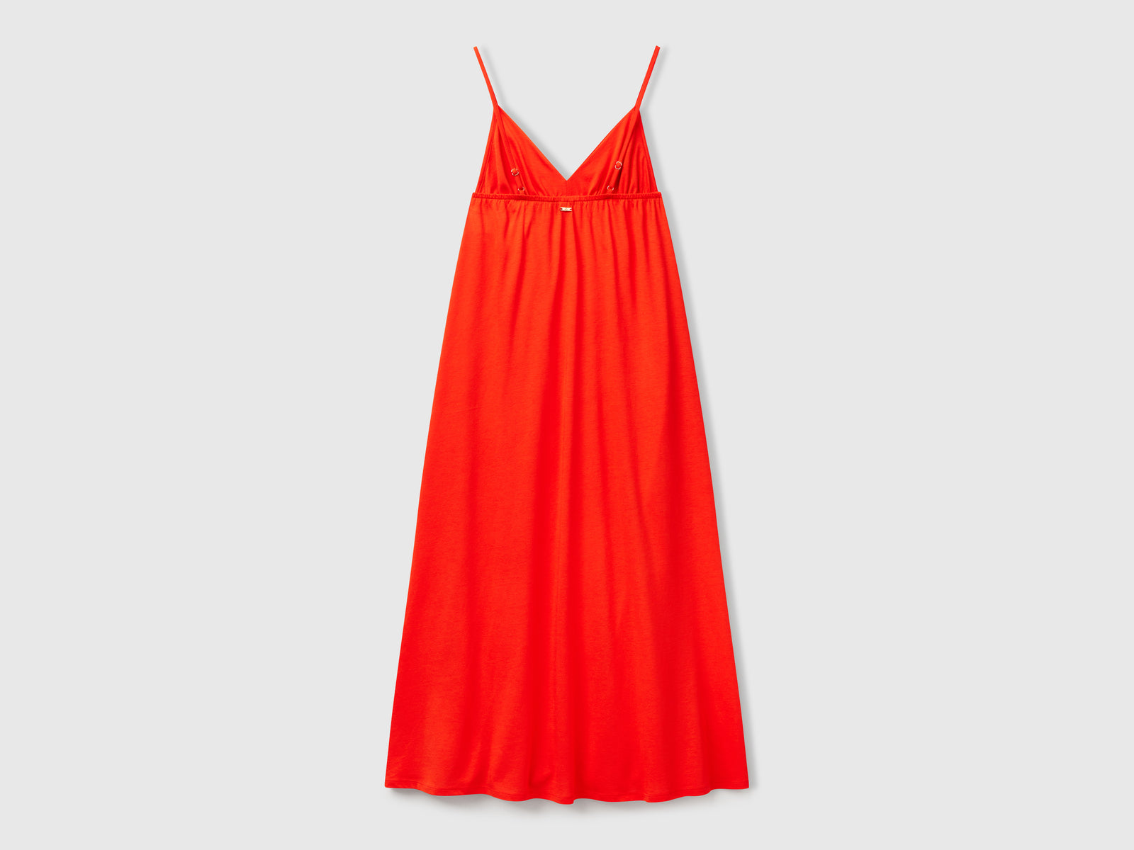 Cotton and viscose blend dress da donna corallo 2 | Benetton Outlet