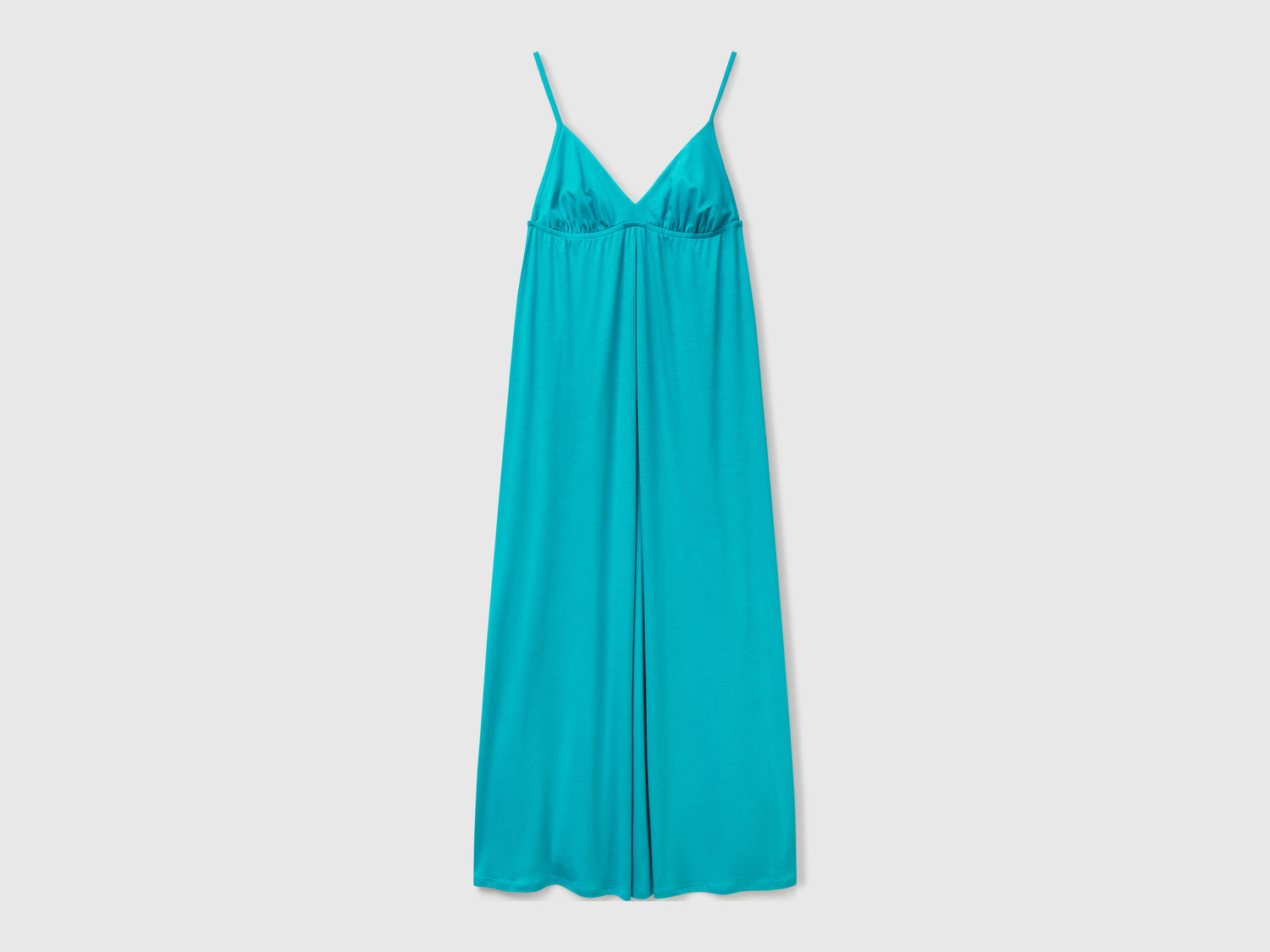 Abito in misto cotone e viscosa da donna turchese | Benetton Outlet