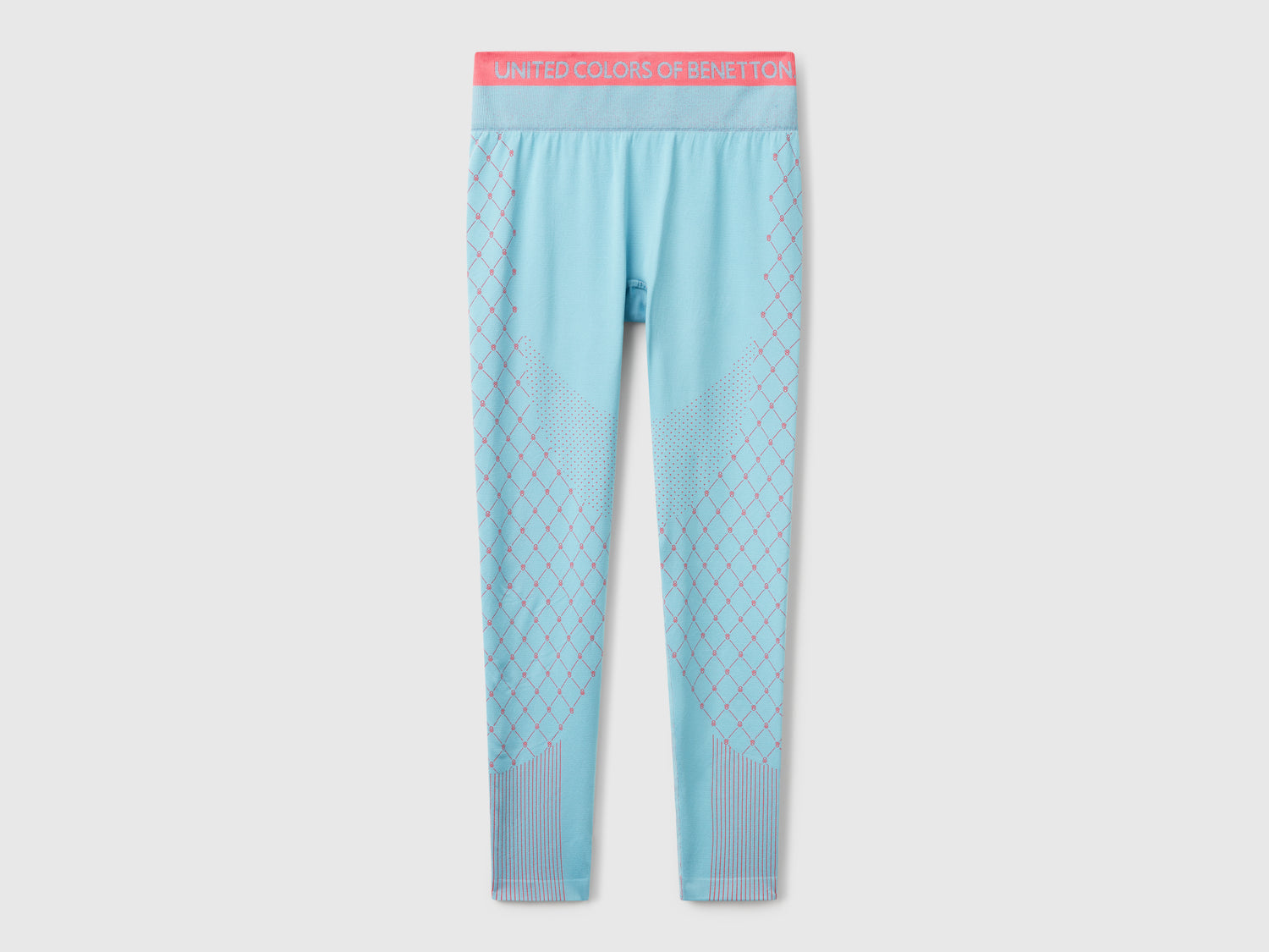 Seamless sports leggings da donna turchese | Benetton Outlet