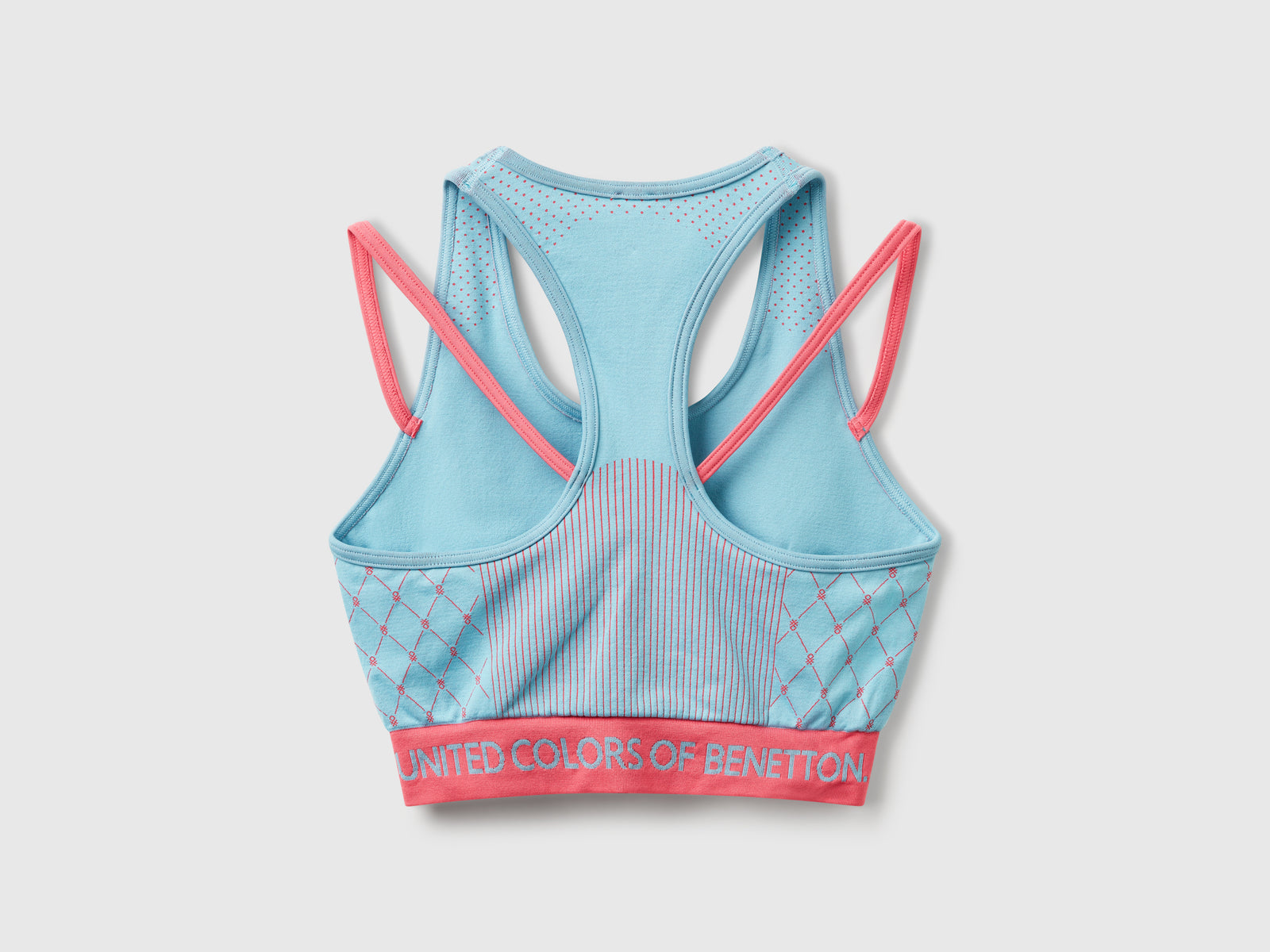 Top brassiere senza cuciture da donna turchese 2 | Benetton Outlet