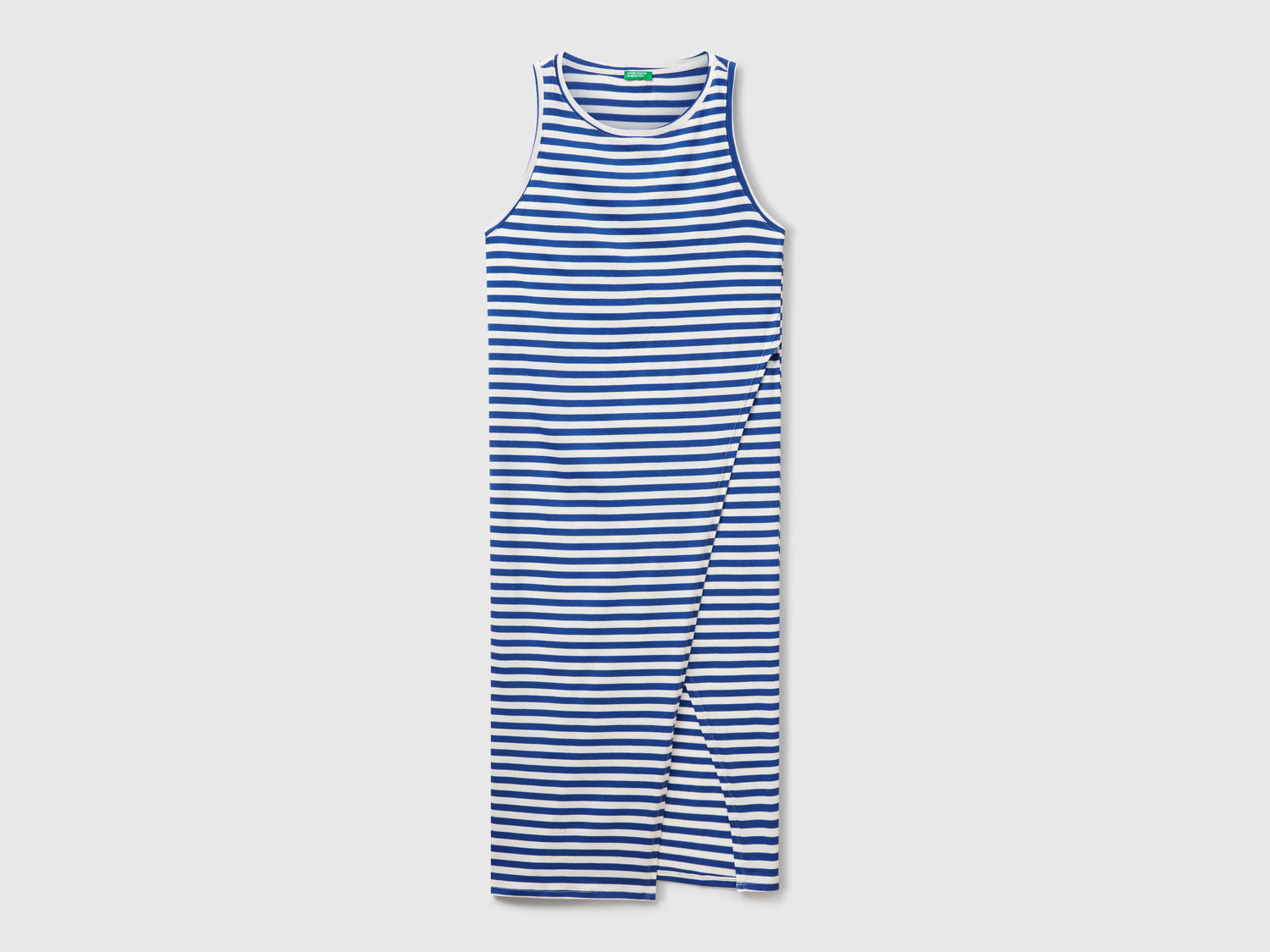 Vestito a righe con spacco da donna blu | Benetton Outlet