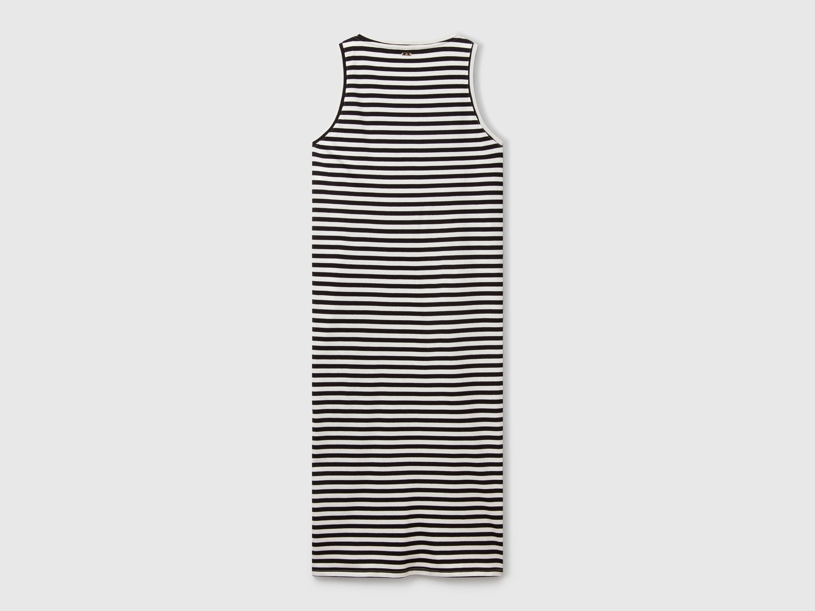 Striped dress with slit da donna nero 2 | Benetton Outlet