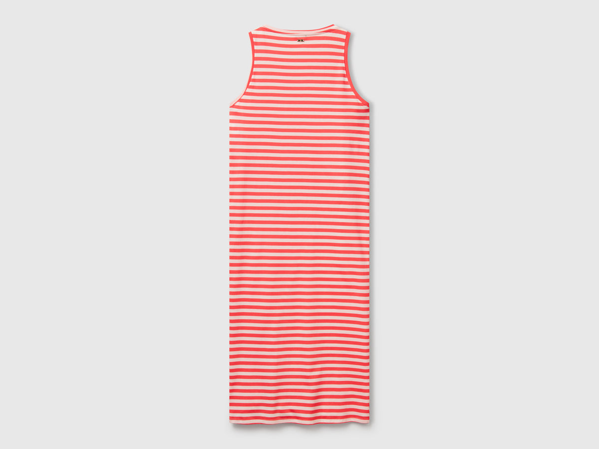 Striped dress with slit