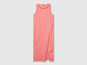 Striped dress with slit