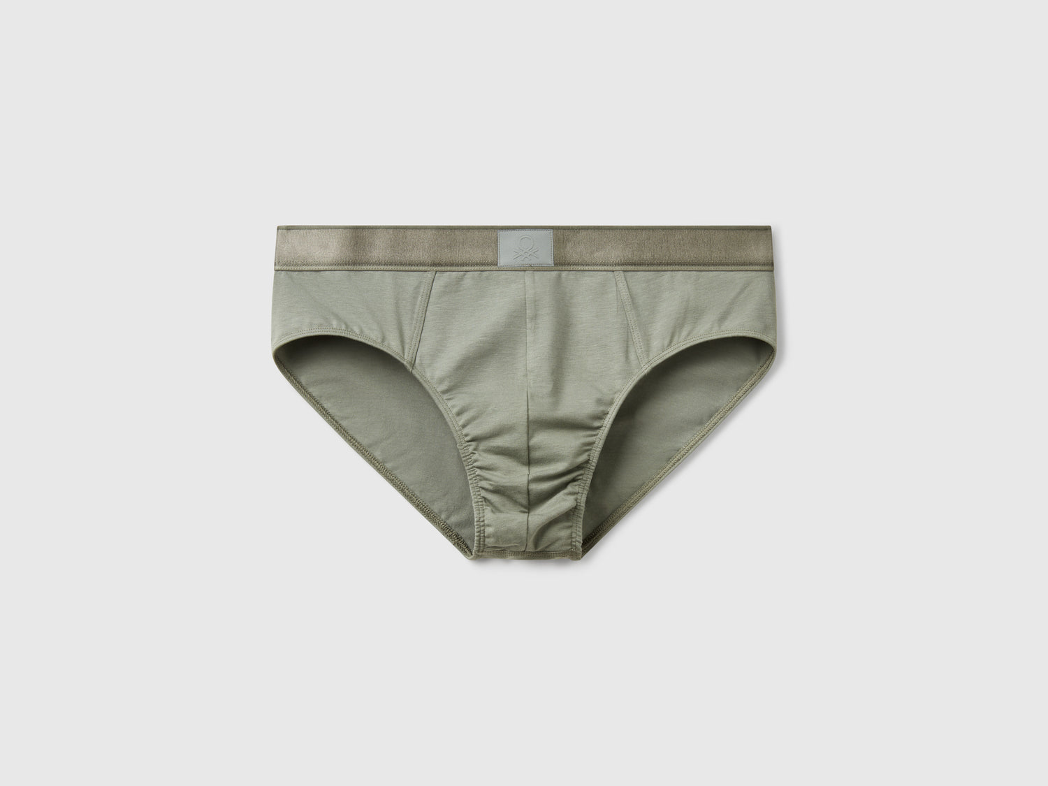 Slip in misto cotone da uomo verde militare | Benetton Outlet