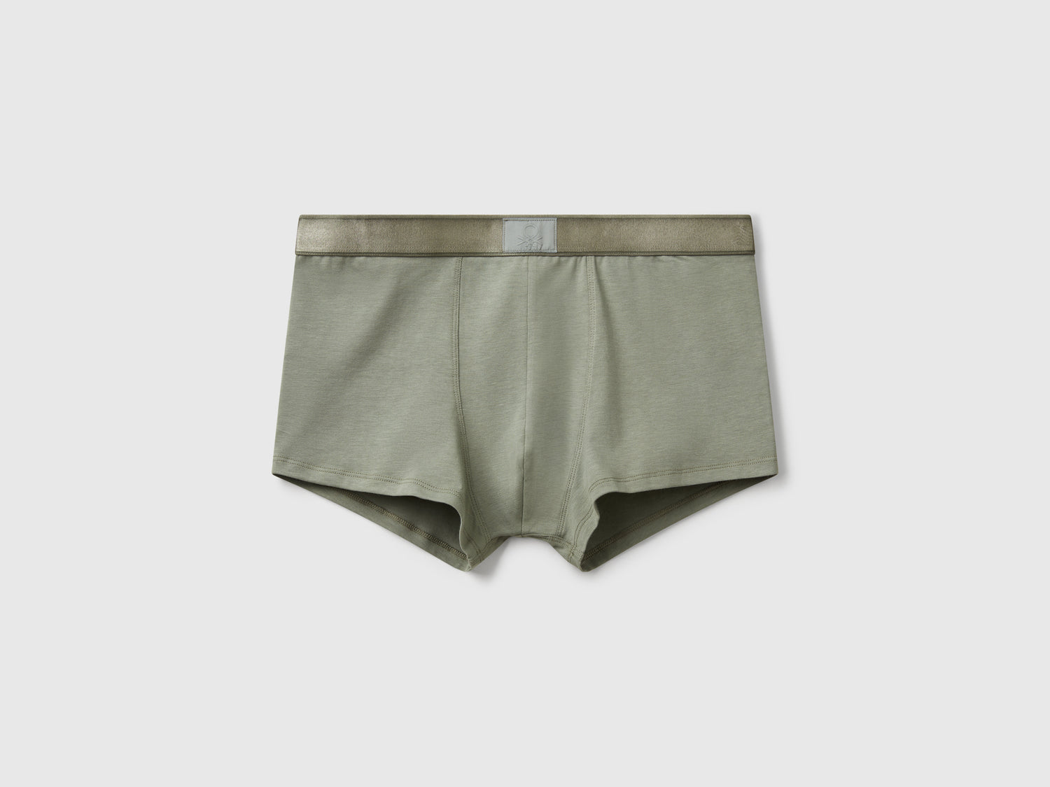 Boxer in misto cotone da uomo verde militare | Benetton Outlet