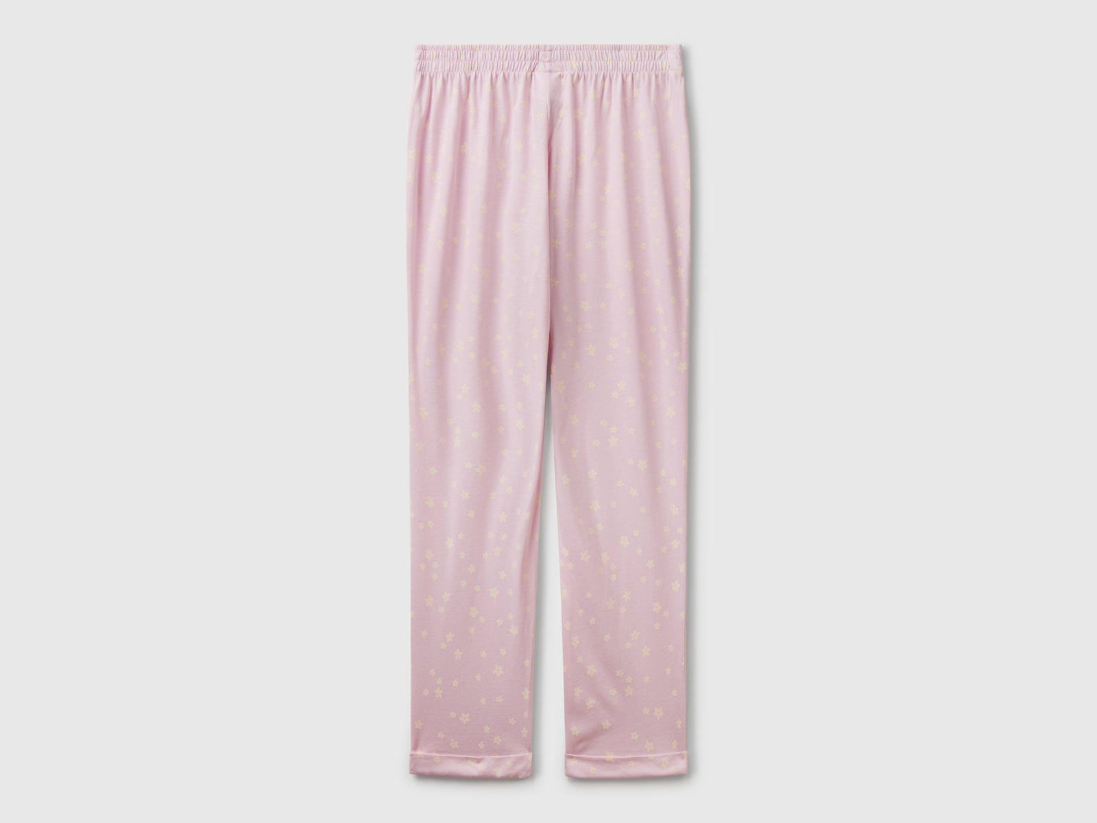 Pantaloni fantasia in misto viscosa da donna rosa 2 | Benetton Outlet