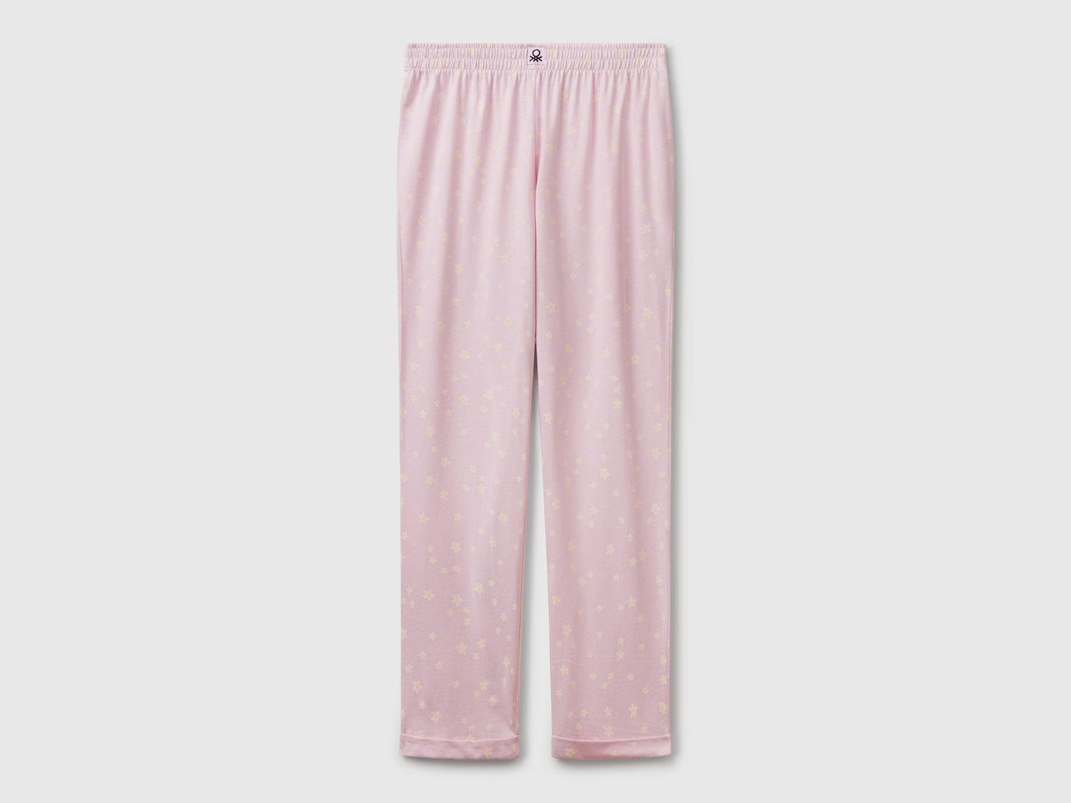 Pantaloni fantasia in misto viscosa da donna rosa | Benetton Outlet