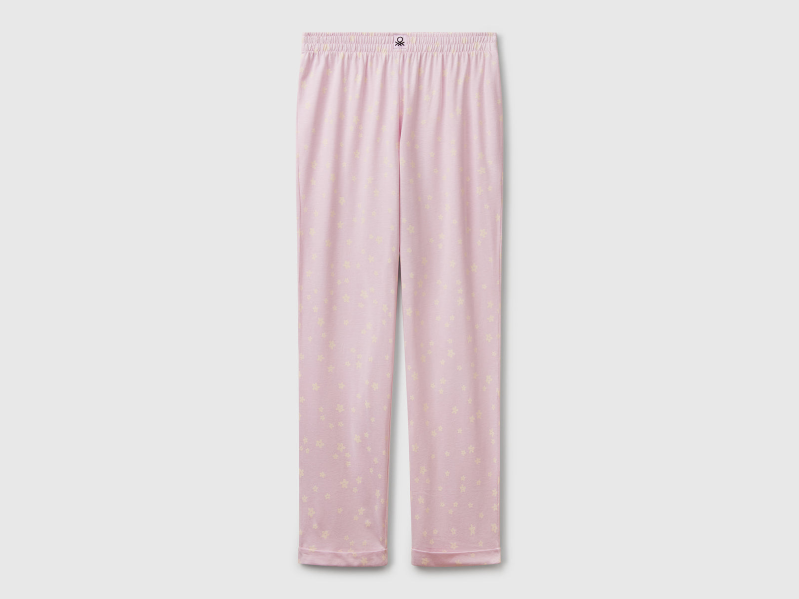 Pantaloni fantasia in misto viscosa da donna rosa | Benetton Outlet